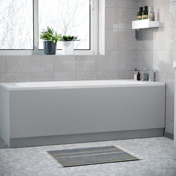 Matt Grey PVC 1700mm Water Proof Front Bath Panel