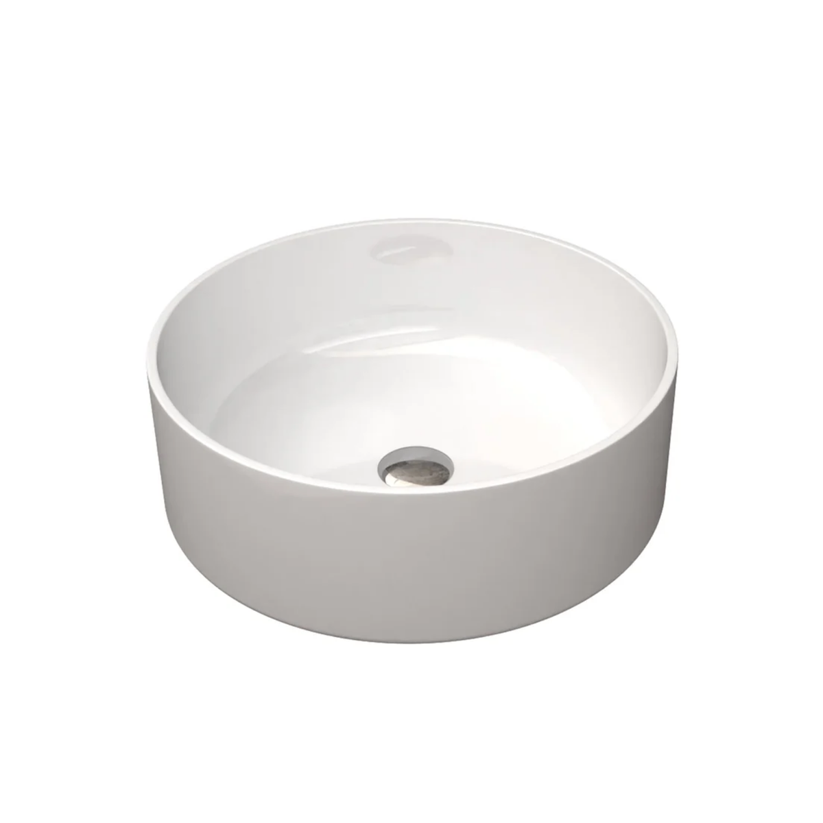 Merton Dark Grey 800mm Freestanding Countertop Vanity with 360mm Gloss White Round Basin