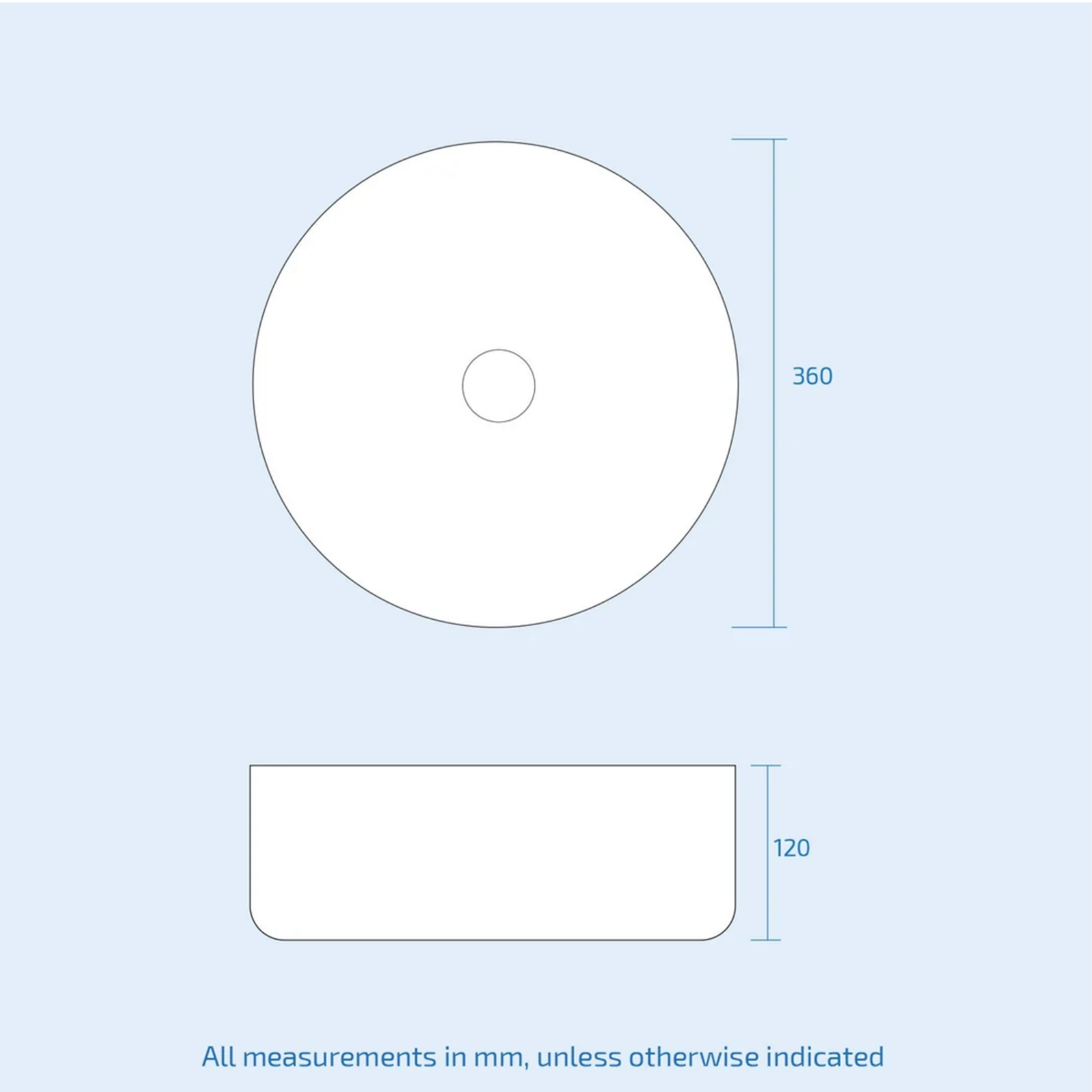 Merton Dark Grey 800mm Freestanding Countertop Vanity with 360mm Gloss White Round Basin