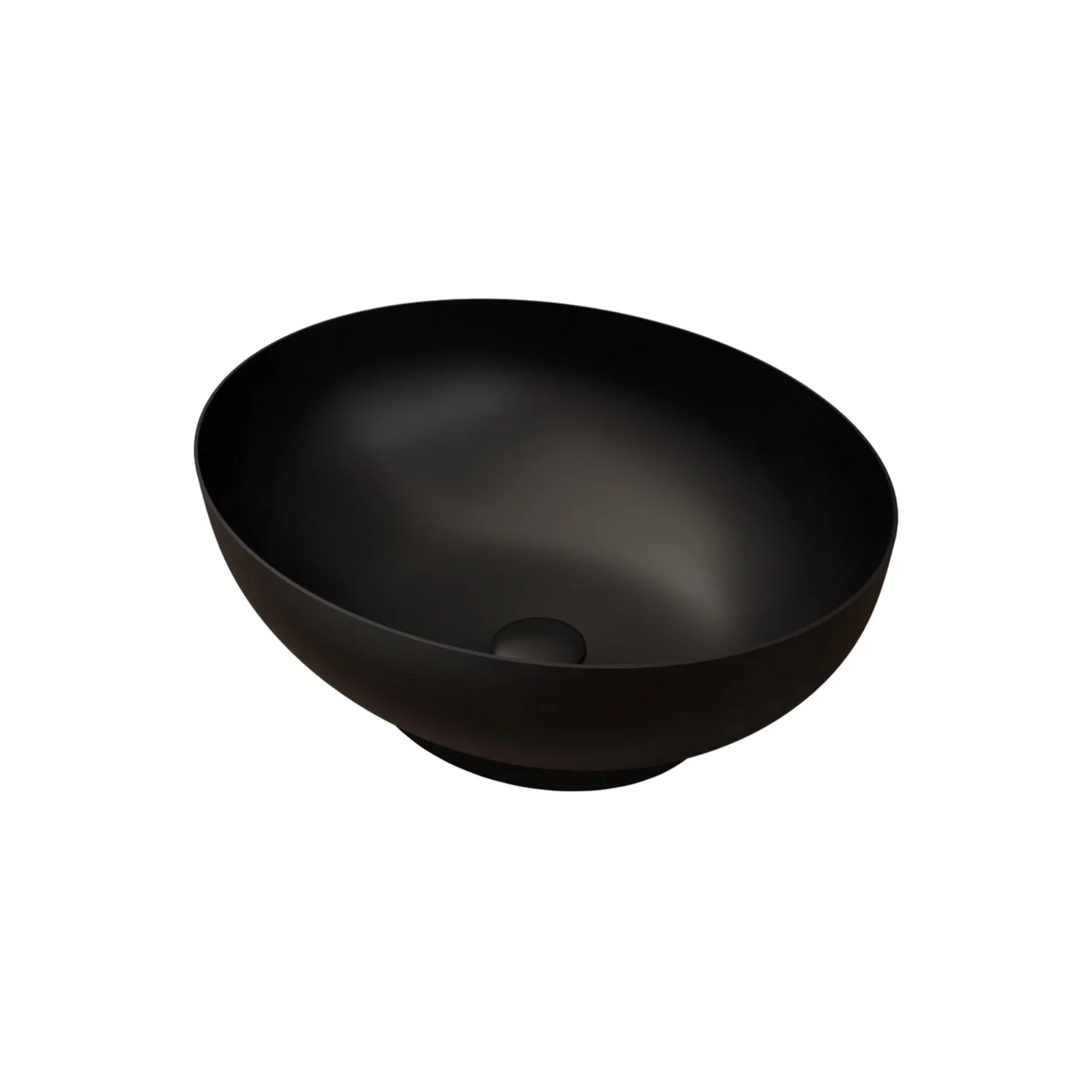 Merton 800mm Gloss White Freestanding Vanity Unit with Worktop and 410mm Matte Black Oval Countertop Basin