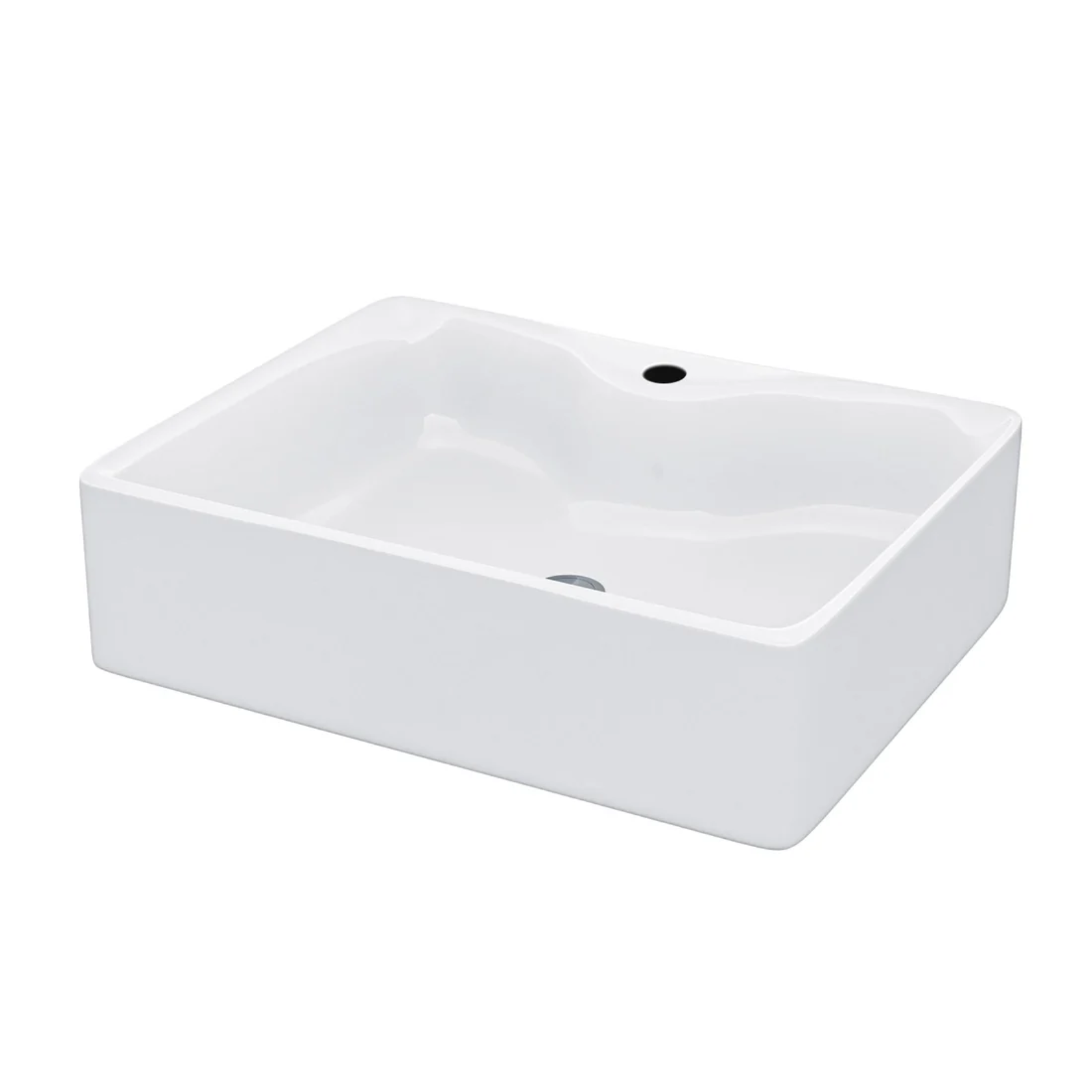 Merton 800mm Gloss White Freestanding Vanity Unit with Worktop and 485mm White Rectangle Countertop Basin Unit