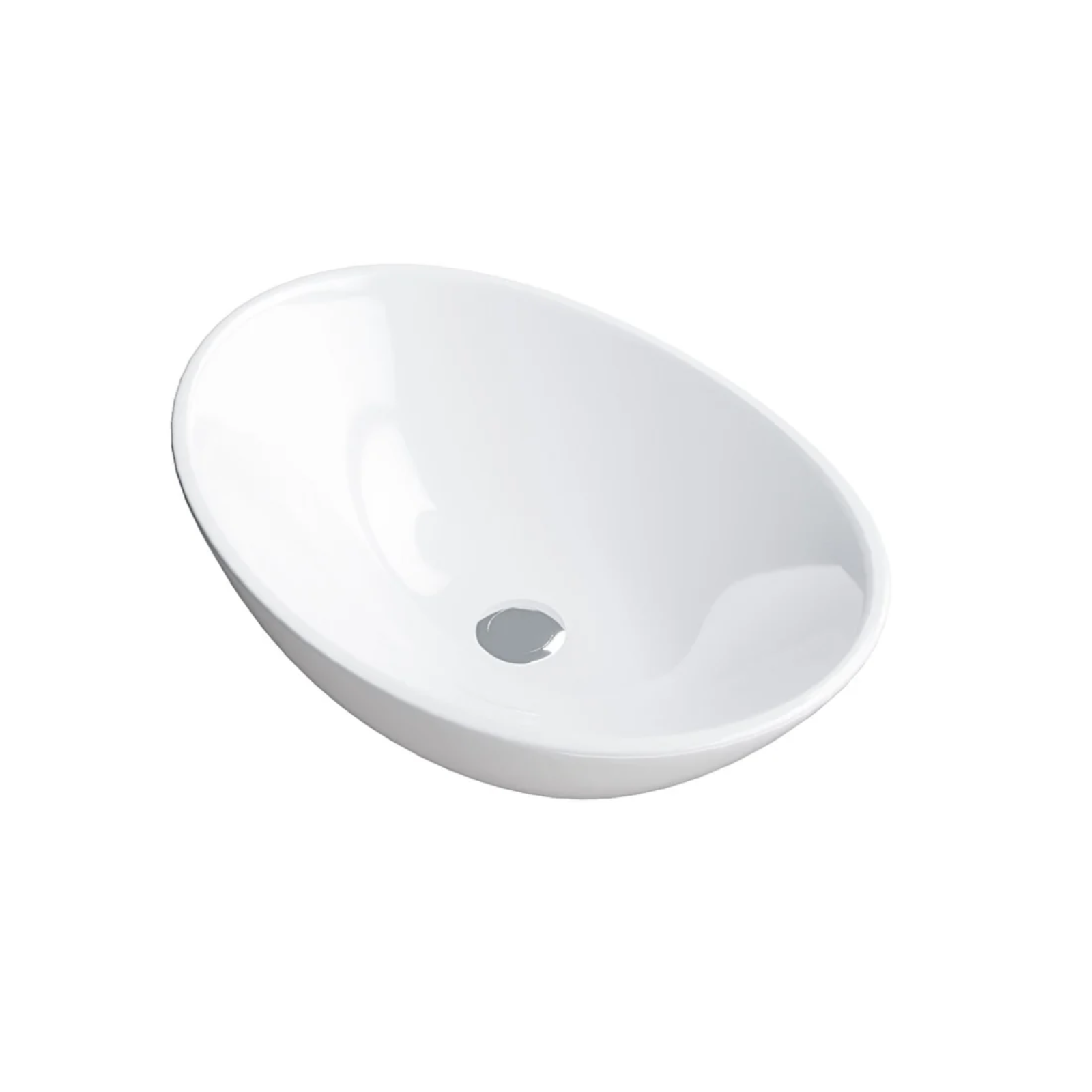 Merton 800mm White Wall Hung Vanity with Worktop and 410mm White Oval Countertop Basin