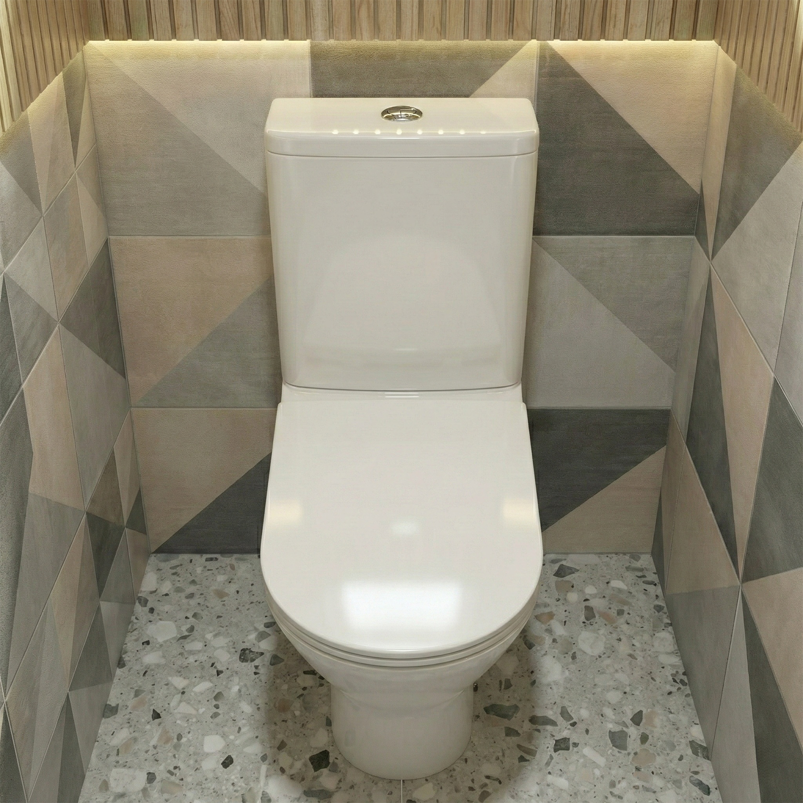 White Cloakroom Wall Hung Rectangle Basin & Theo Rimless Toilet & Chrome Basin Mixer Tap Set