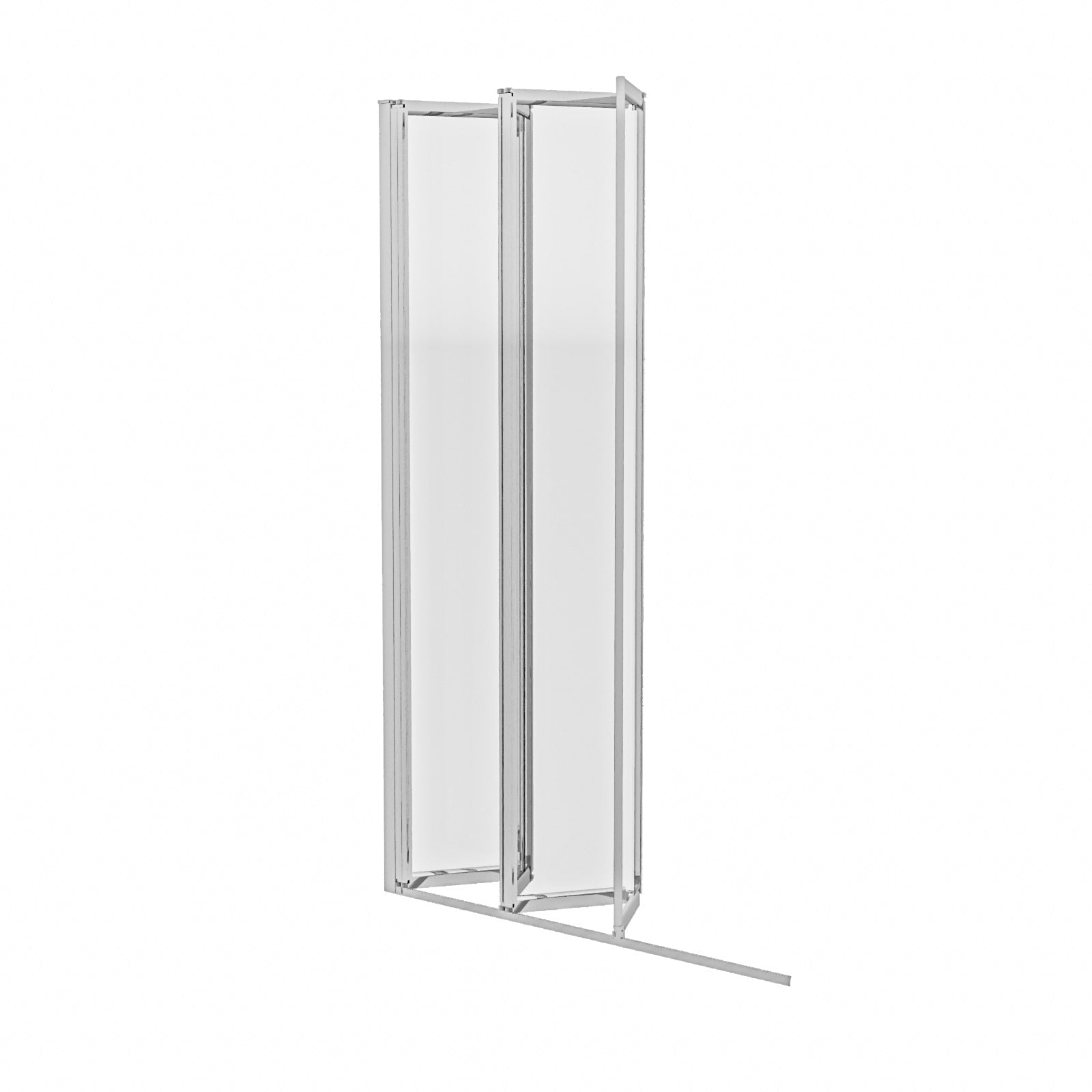 Parga 800 X 1400 Mm 4 Fold Door Bath Shower Screen Chrome Frame