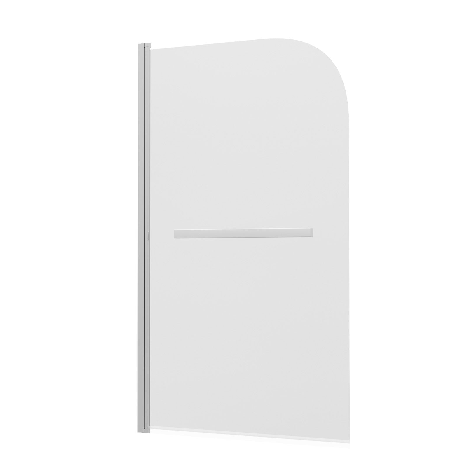 Frameless Bath Shower Screen with Glass Swing Door and Towel Bar