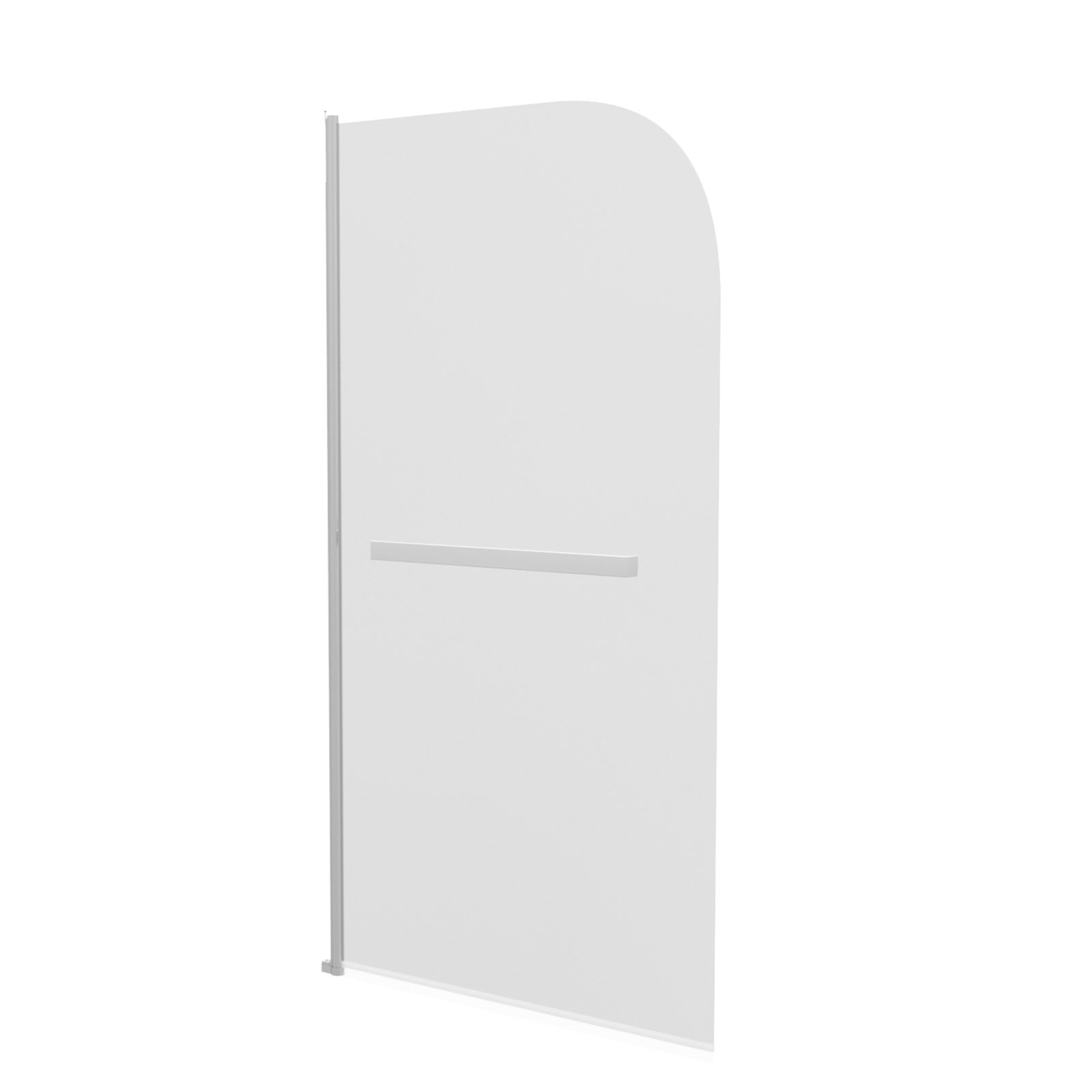 Frameless Bath Shower Screen with Glass Swing Door and Towel Bar