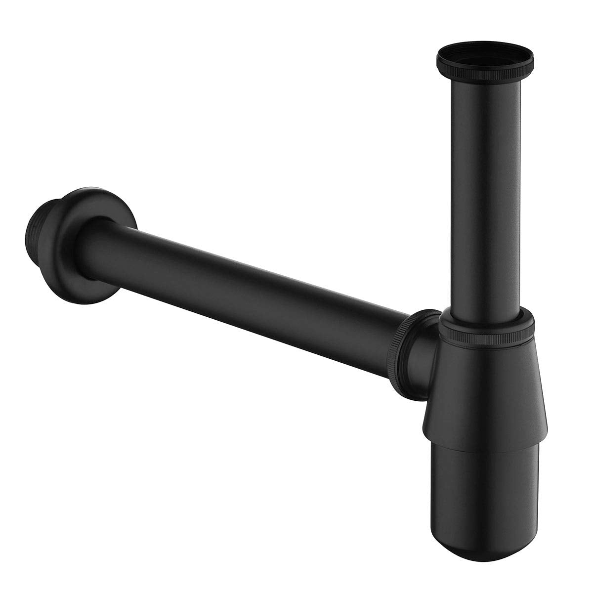 Modern Basin Sink Bottle Trap Waste Bathroom Basin Sink Pipe Matte Black