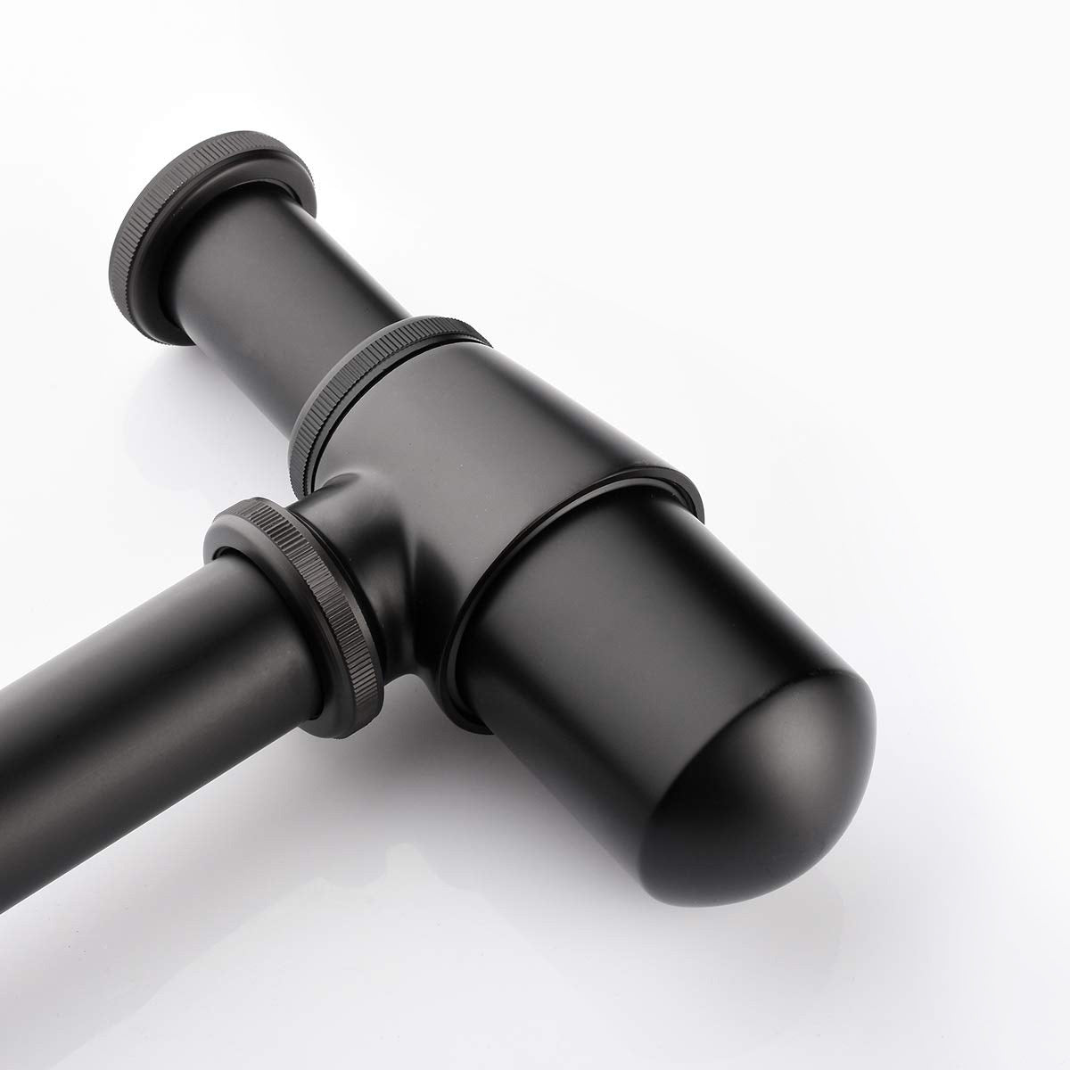 Modern Basin Sink Bottle Trap Waste Bathroom Basin Sink Pipe Matte Black