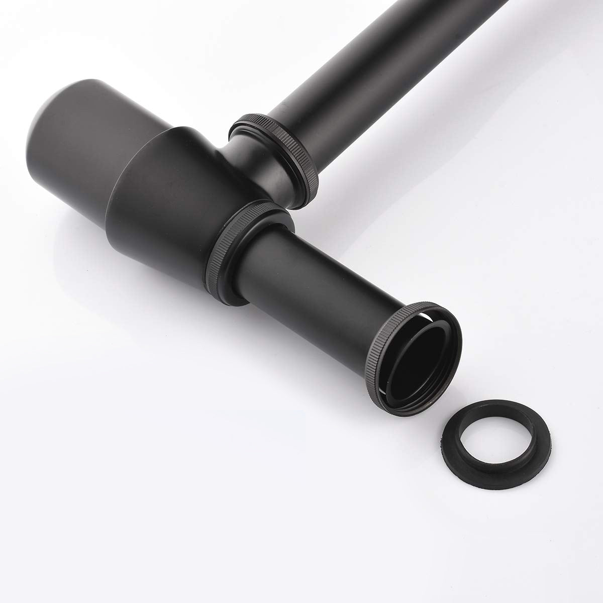 Modern Basin Sink Bottle Trap Waste Bathroom Basin Sink Pipe Matte Black