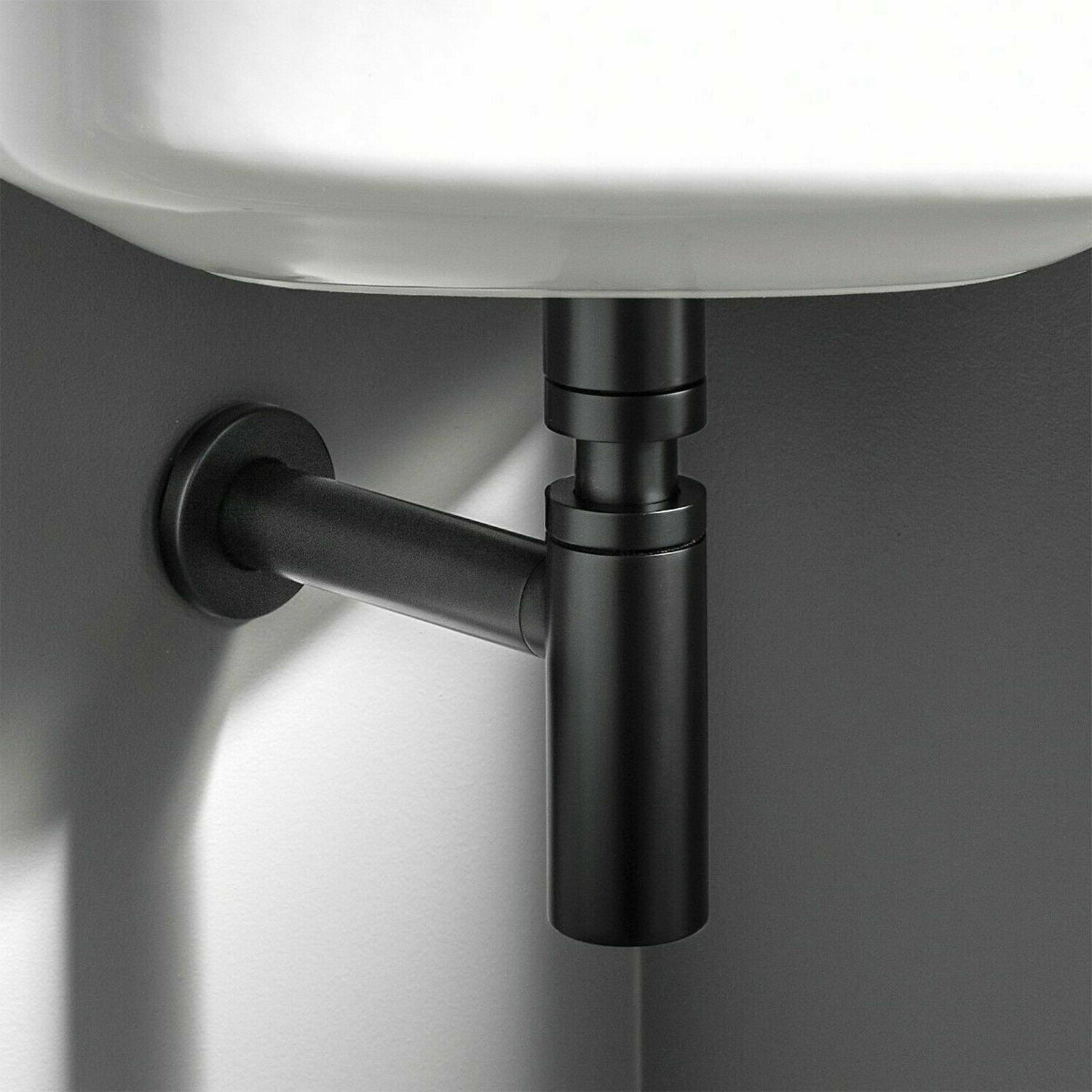 Premium Matte Black Universal Standard Bathroom Basin Sink Bottle Trap Waste