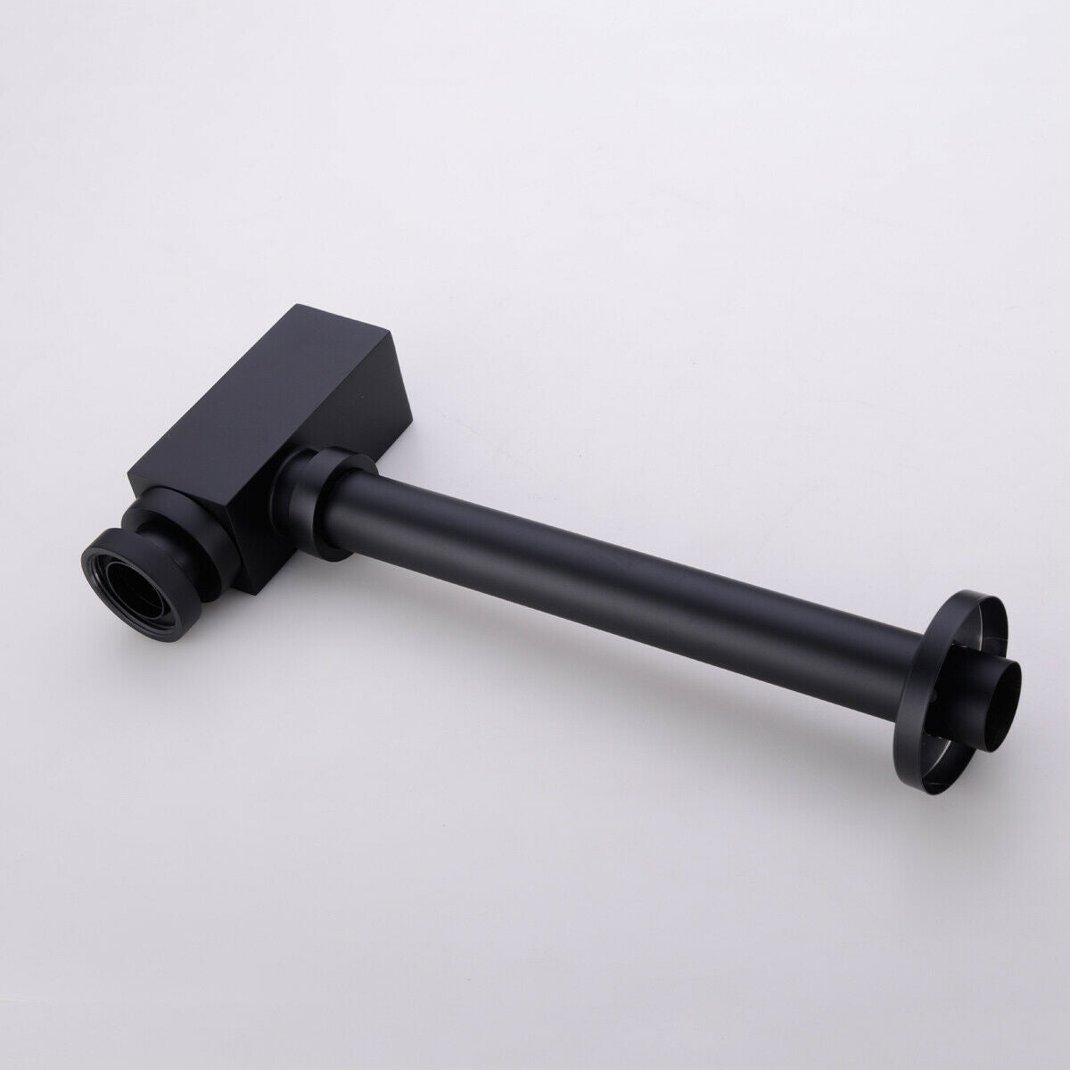 Square Bottle Trap & Outlet Pipe Bathroom Basin Sink Brass Matte Black