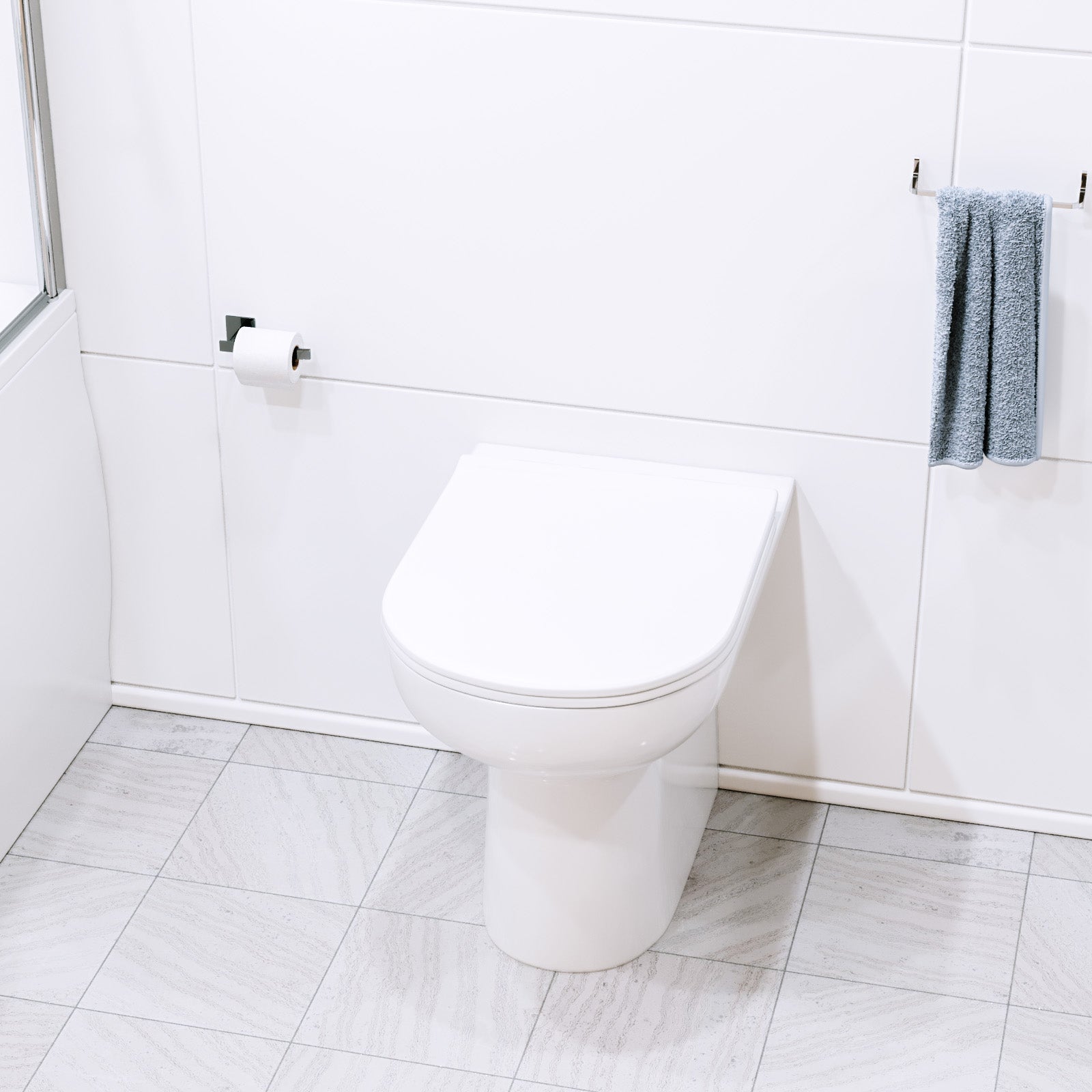 wall mounted round shape toilet with lid