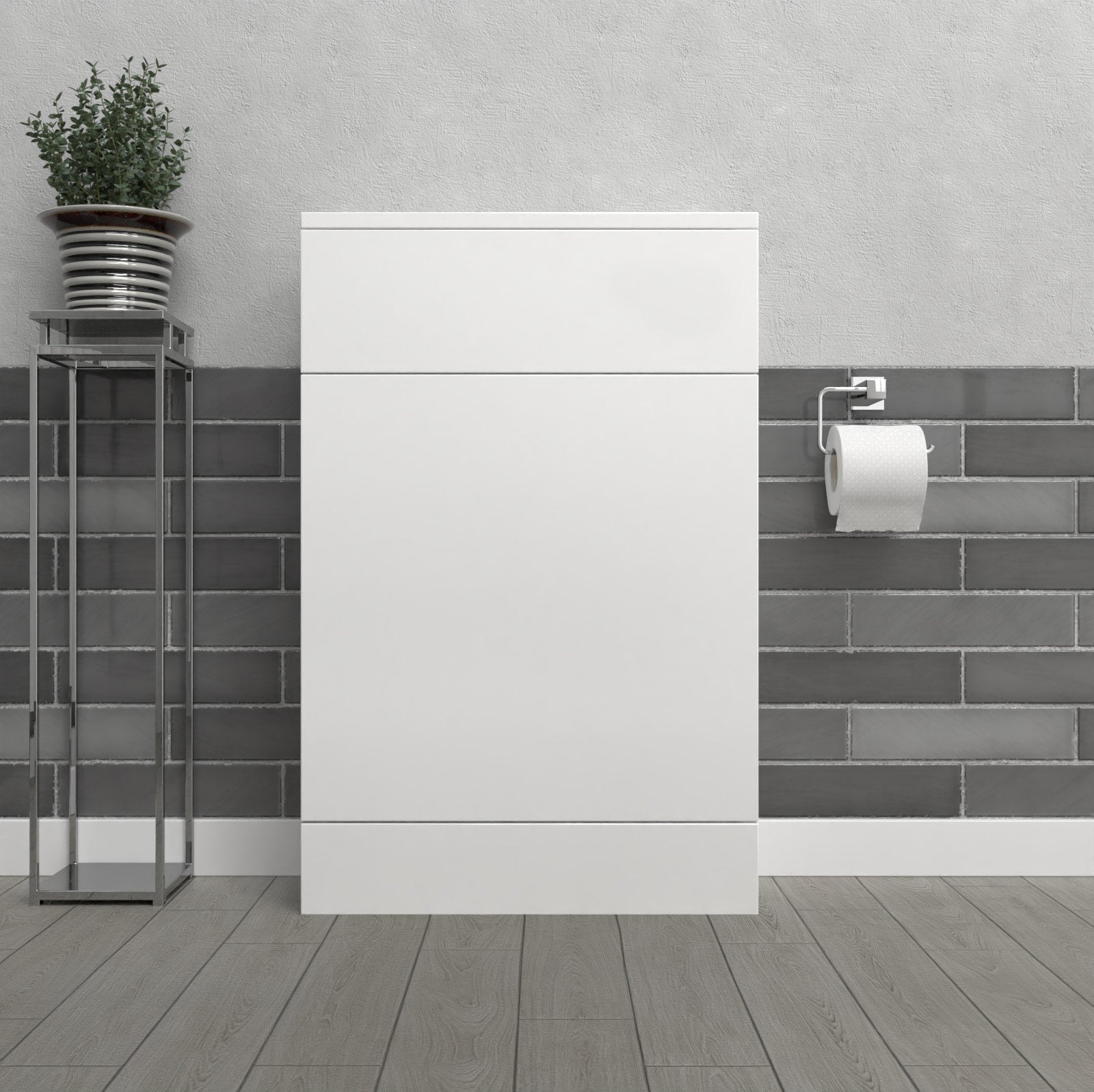 Nanuya Back To Wall White Gloss Toilet Cistern Unit W500mm x D200mm Flat Pack