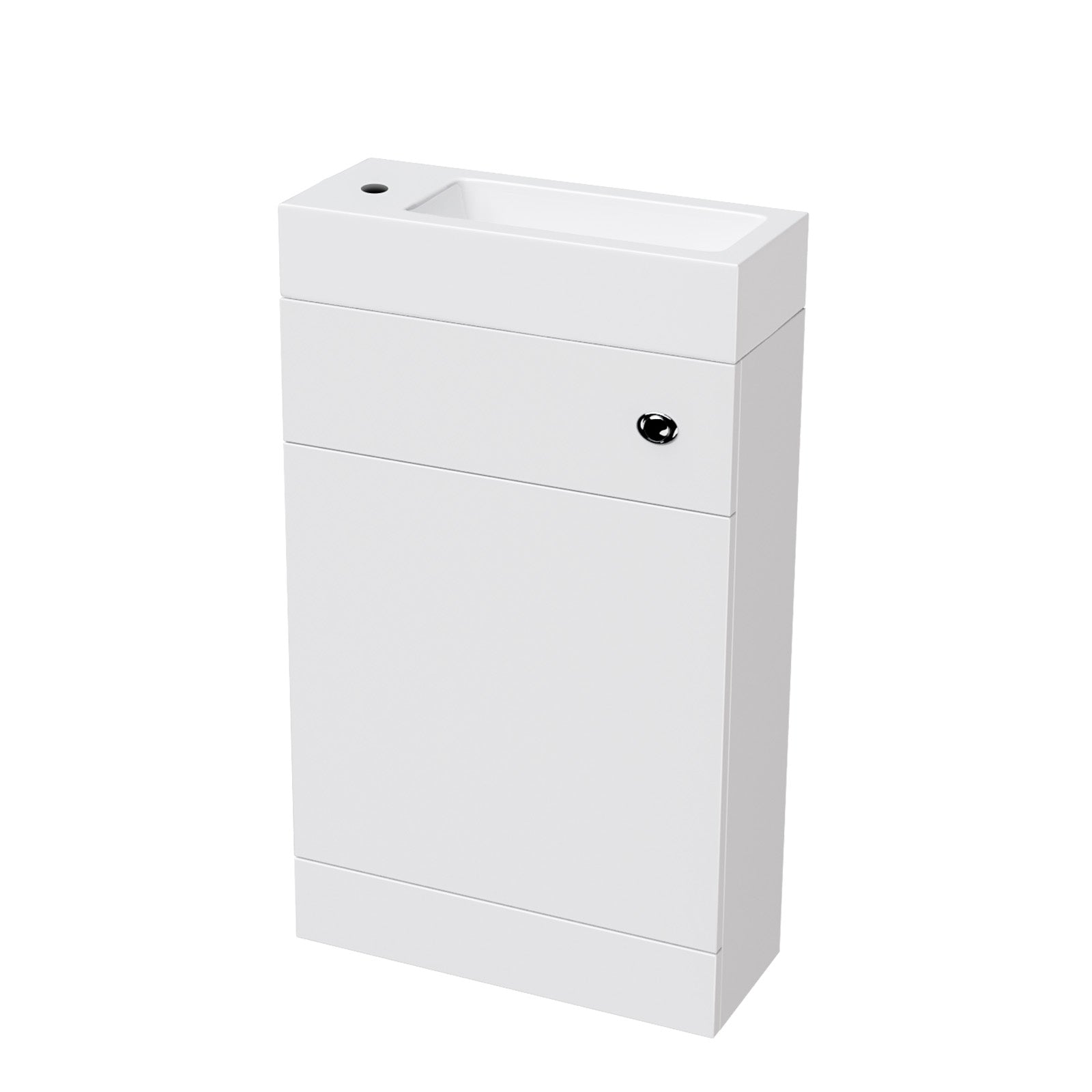 Nanuya Slimline Compact Cloakroom 500mm WC White Water Closet with Basin