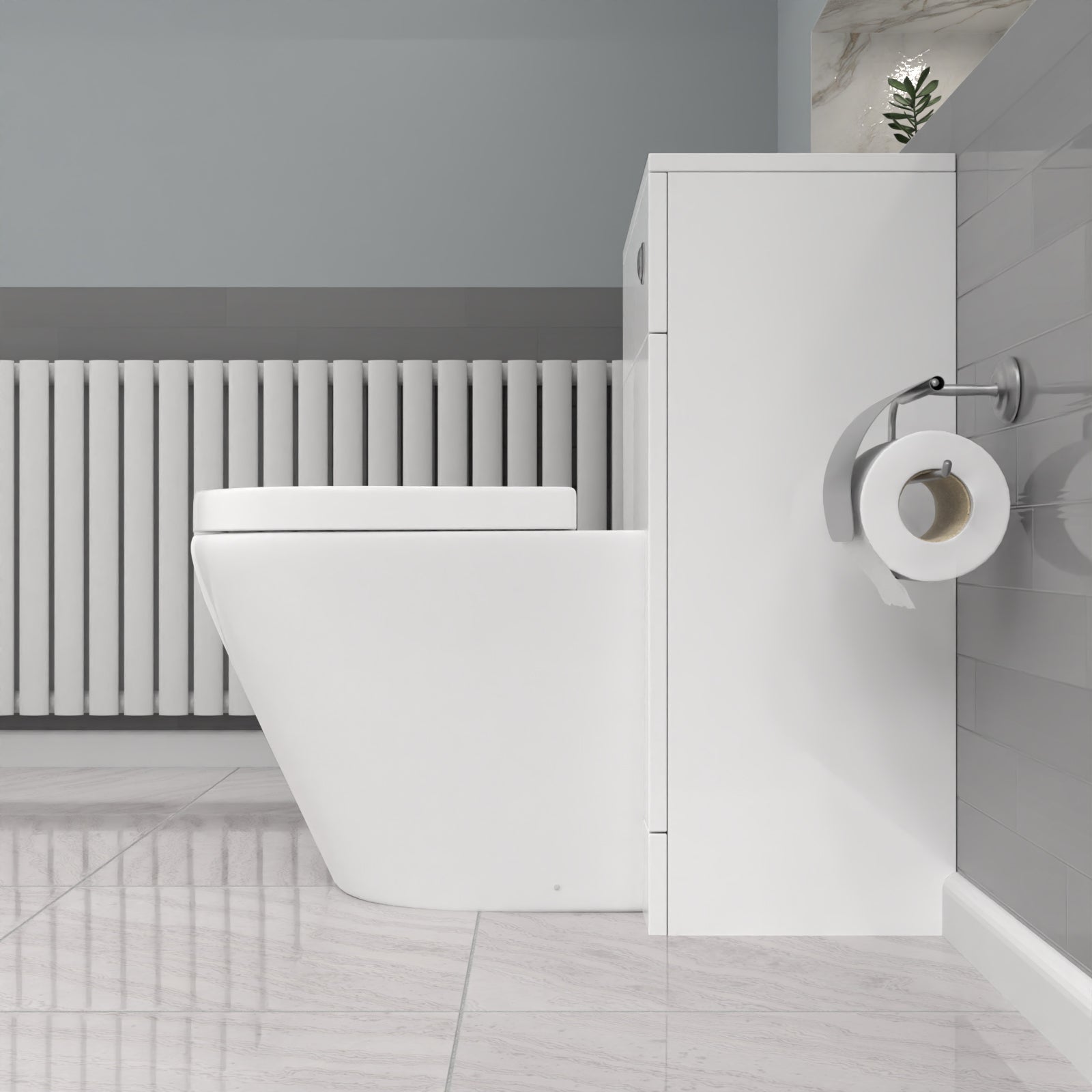 Ellen Ceramic Rimless Back To Wall Toilet 400x370mm with WC Unit