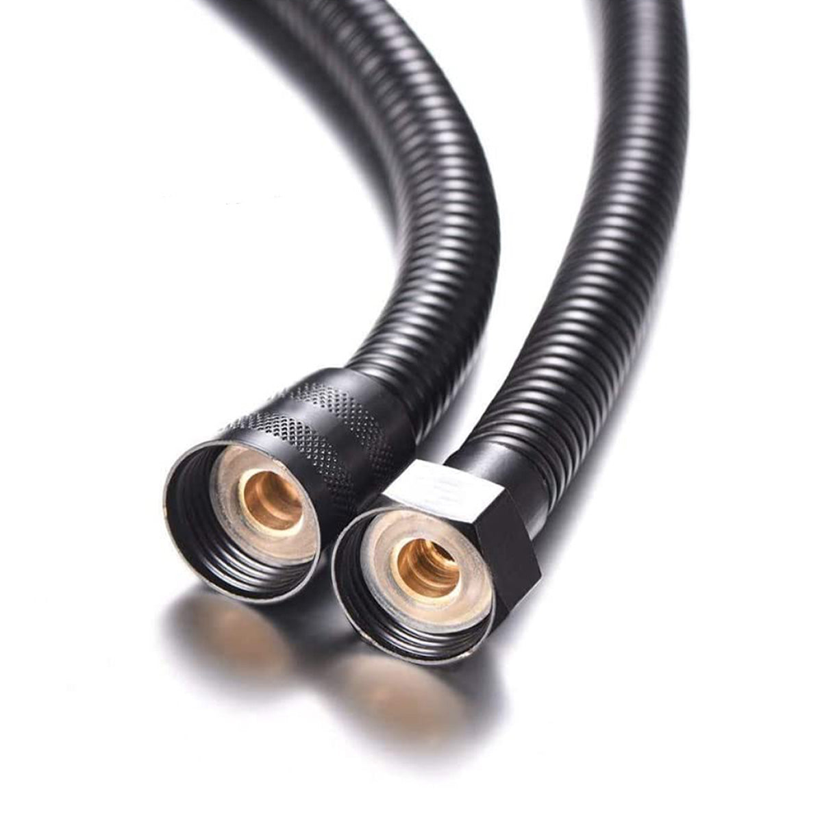 Bathroom 1.5m Black Stainless Steel Flexible Shower Bidet Hose