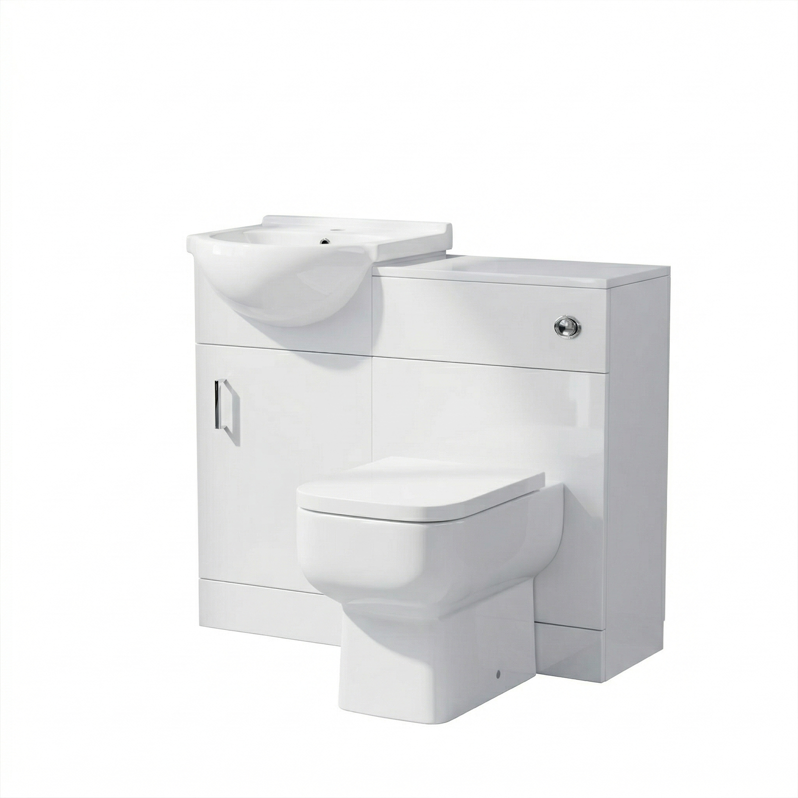 Ellen 950mm Vanity Basin Unit, WC Unit & Rimless Back to Wall Toilet White