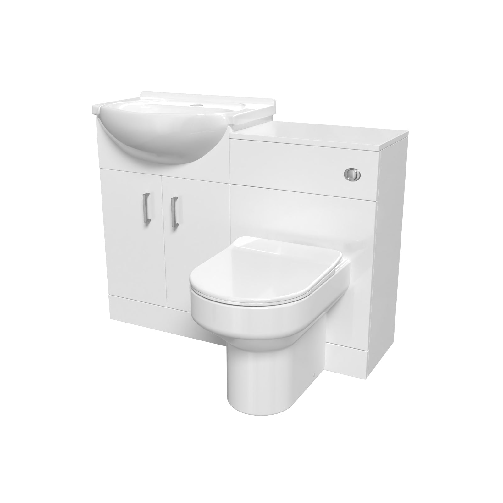 Ellen White 1050mm Vanity Unit With WC Unit & Back To Wall Toilet