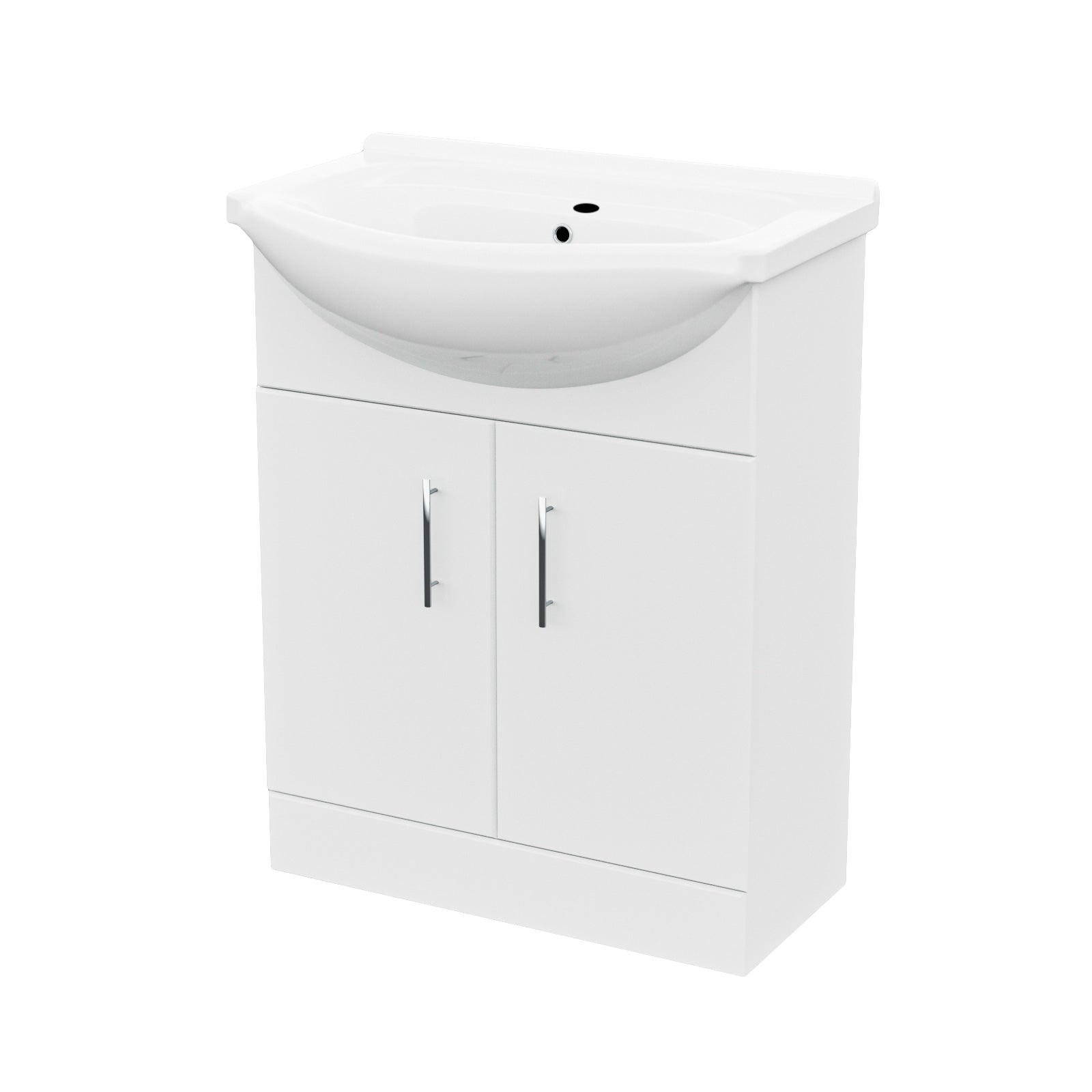 Ellen Bath Suite 1700mm Bathtub, 650mm White Basin Vanity & Close Coupled Toilet