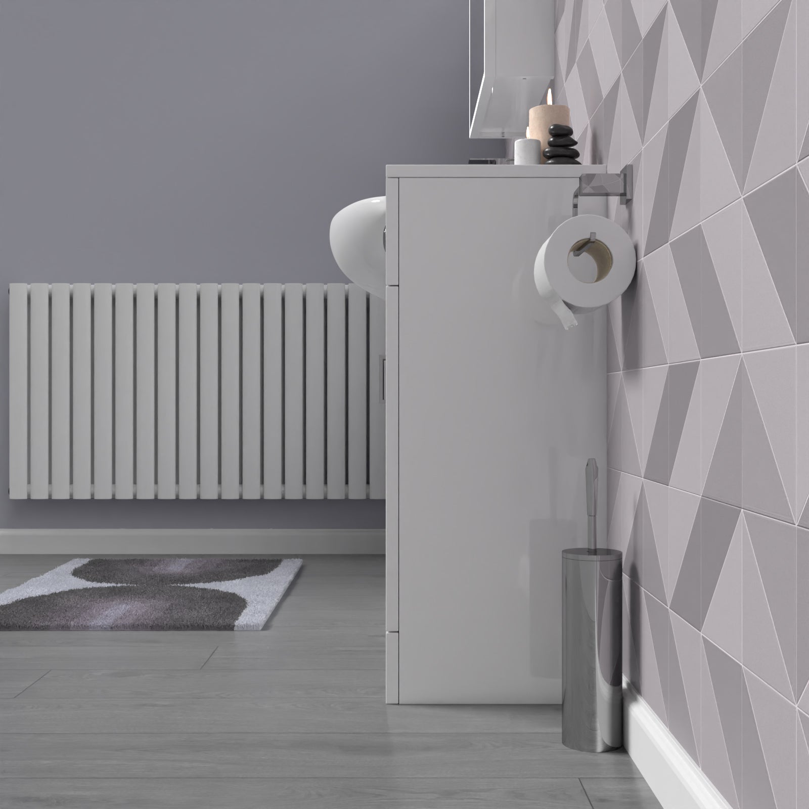 Ellen Freestanding 1150mm White Vanity Unit With Basin & WC Unit