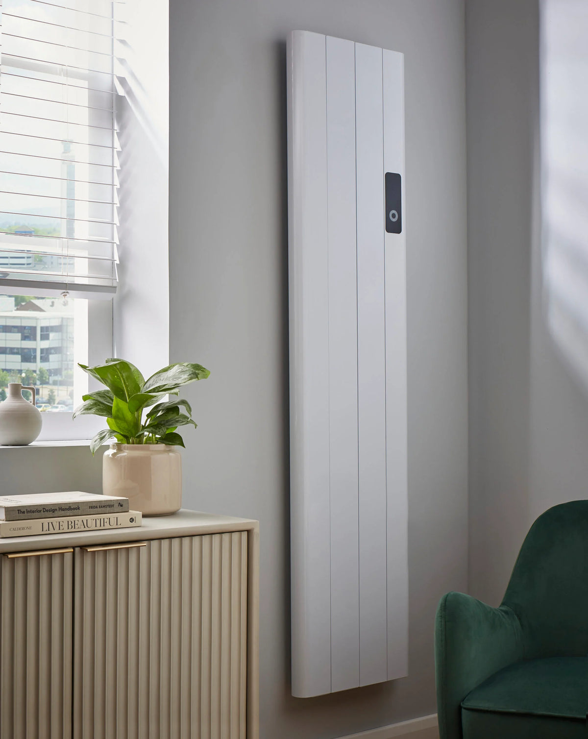 Kartell Capri 1600 x 362mm White Wall Mounted Electric Aluminium Panel Heater - CAP1600-362W