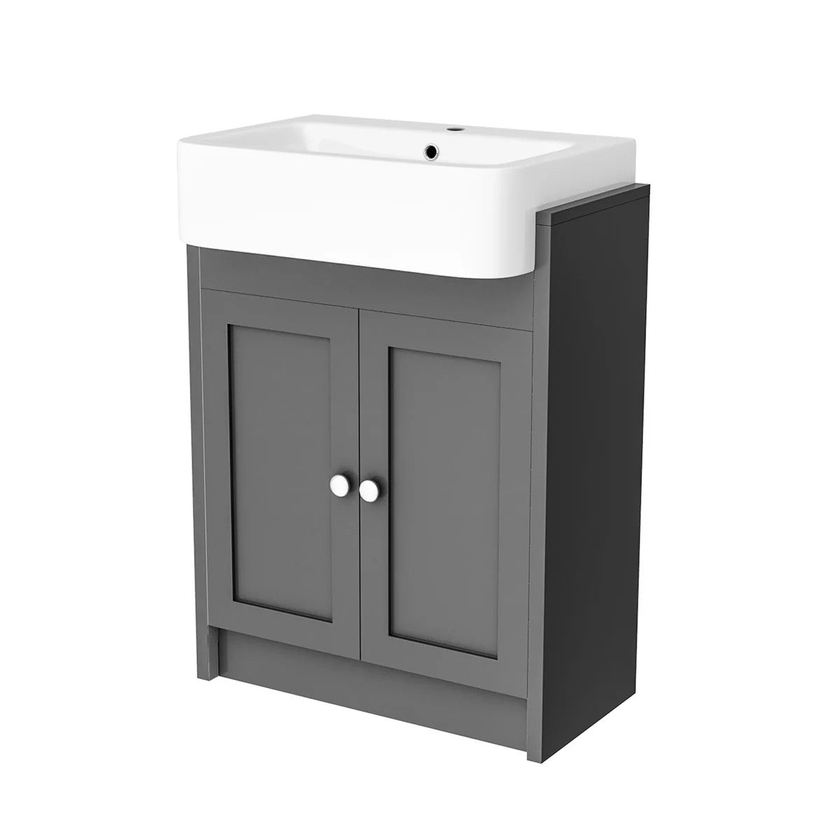 Camberly 600mm Traditional Floorstanding Vanity Basin Unit Anthracite
