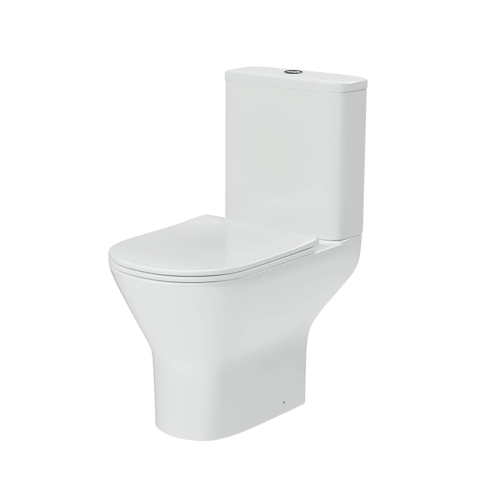 Afern Cloakroom 500mm Gloss White Cloakroom Floorstanding Vanity & Close Coupled Toilet with Soft Close Seat