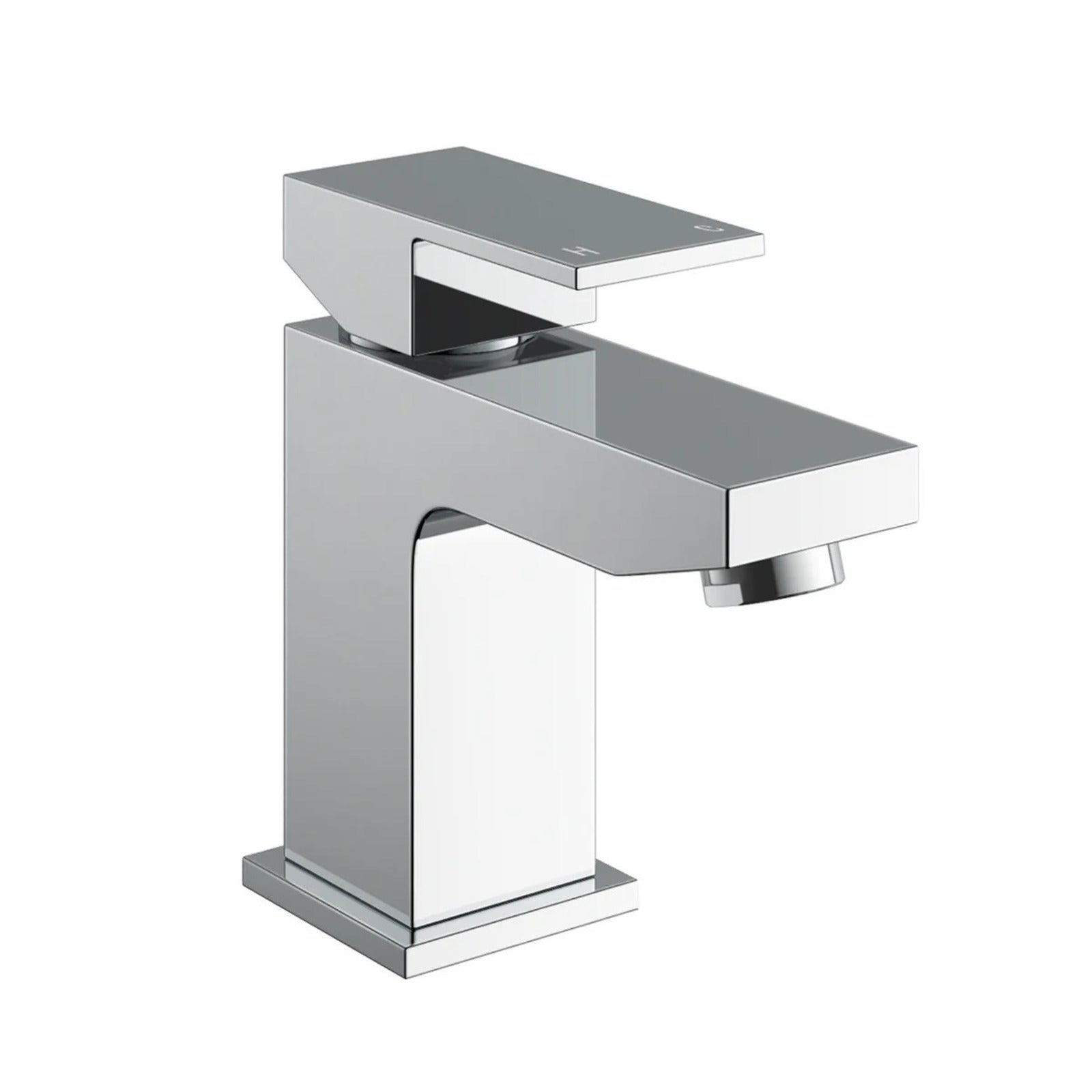 Nanuya White 400mm Cloakroom Vanity Basin Unit, Single Lever Basin Mixer Tap & Waste