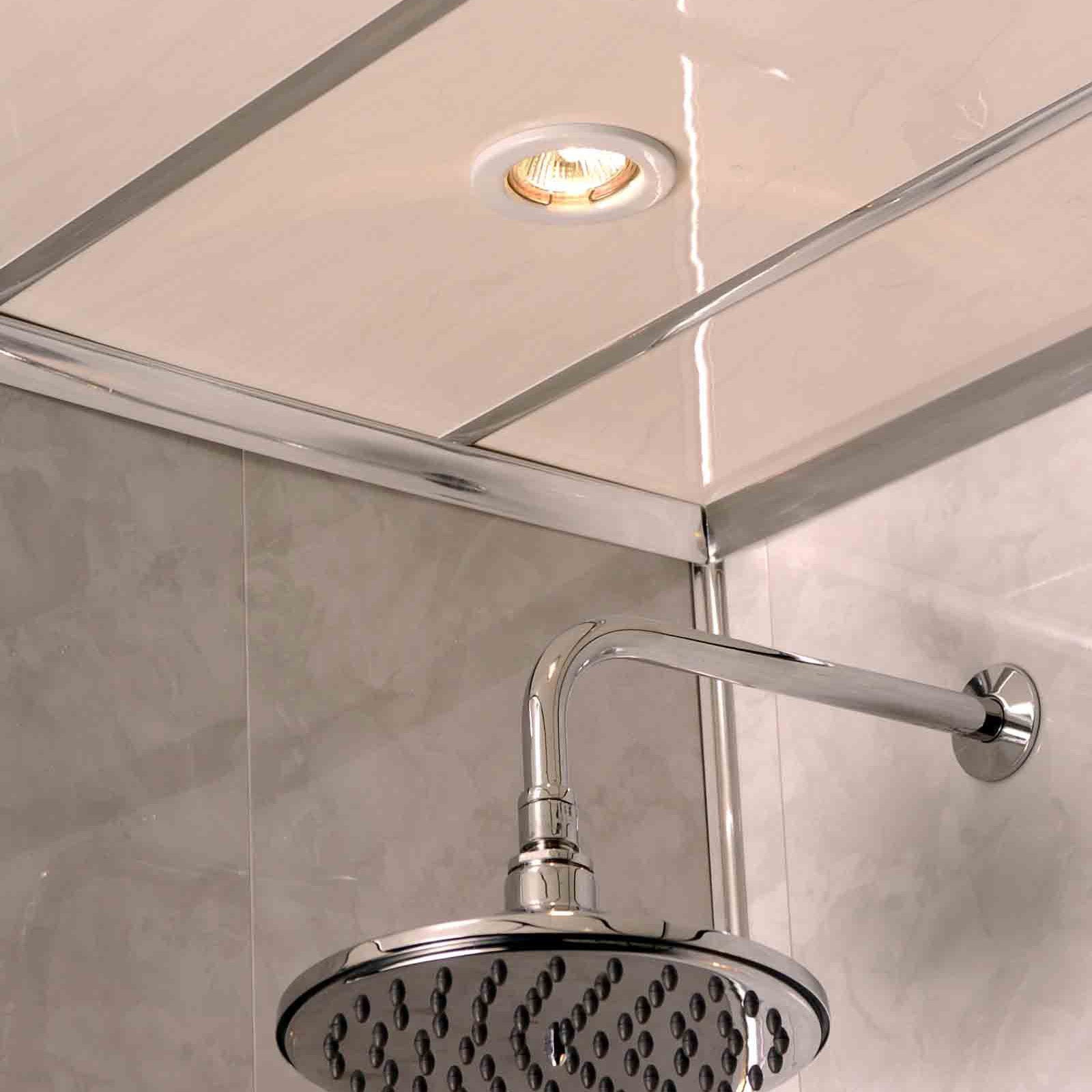 PVC Cove Top Corner Chrome Trim 2.7m x 5mm for Ceiling Cladding