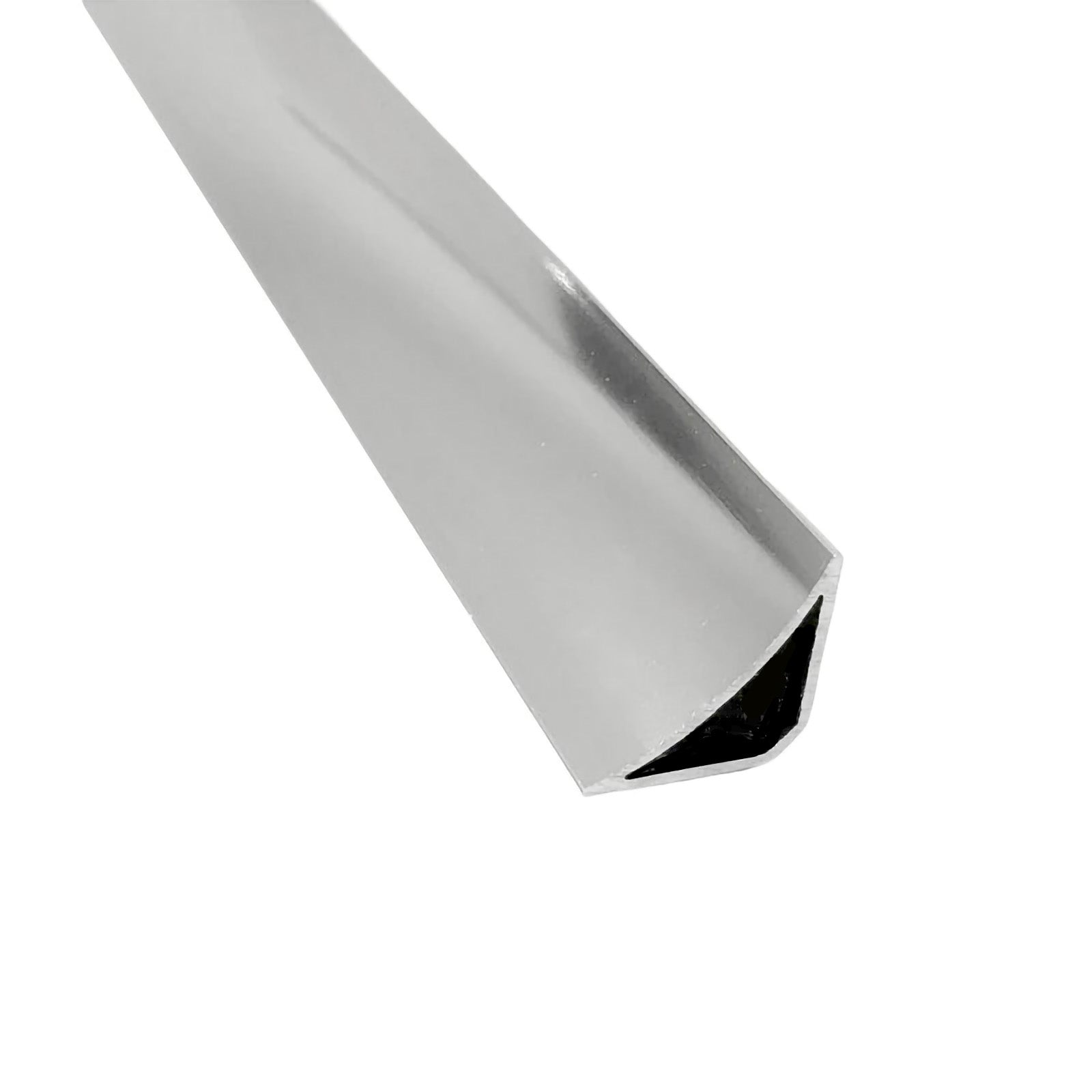 PVC Cove Top Corner Chrome Trim 2.7m x 5mm for Ceiling Cladding