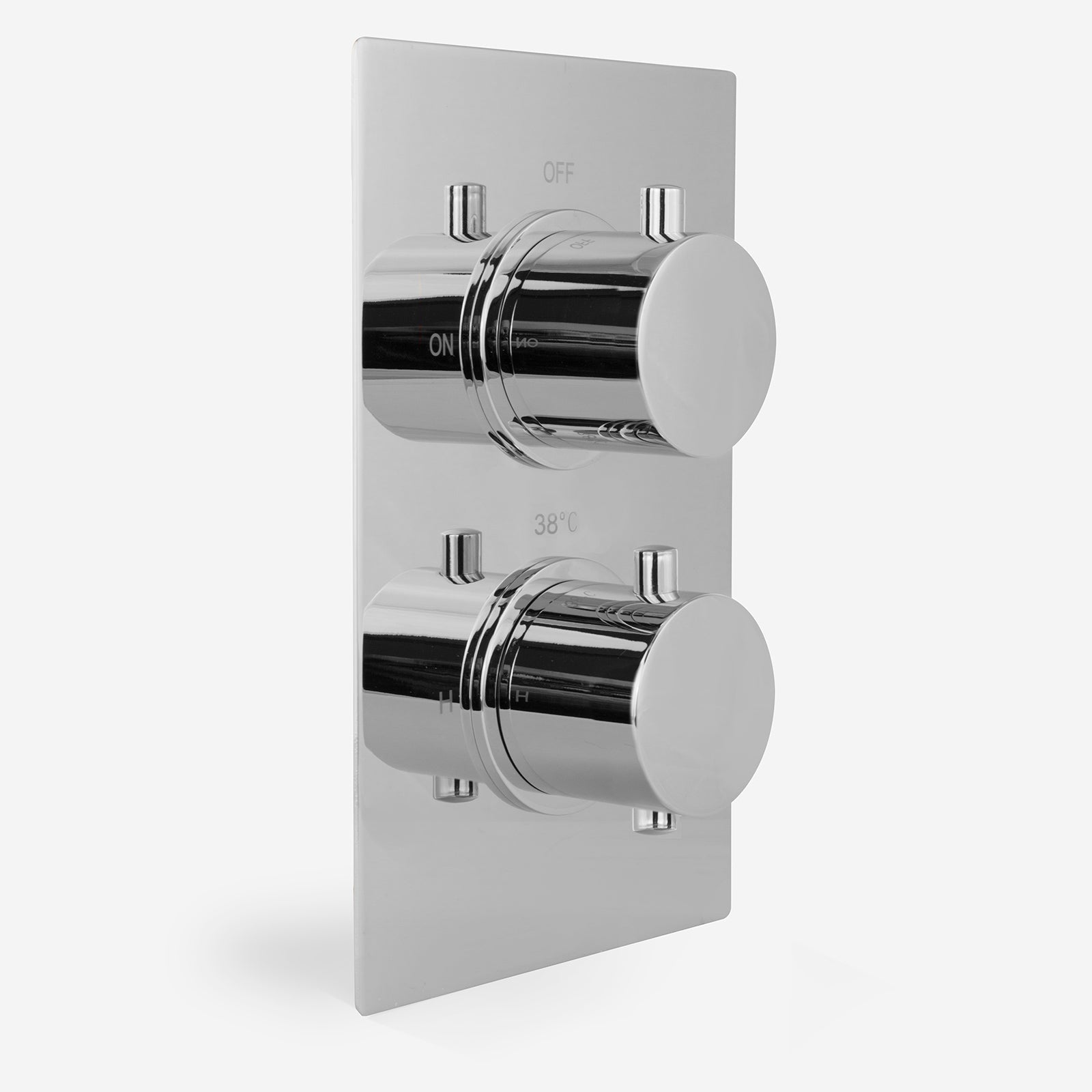 Lily LED Brass Overhead Shower with Round 1 Way Concealed Thermostatic Mixer