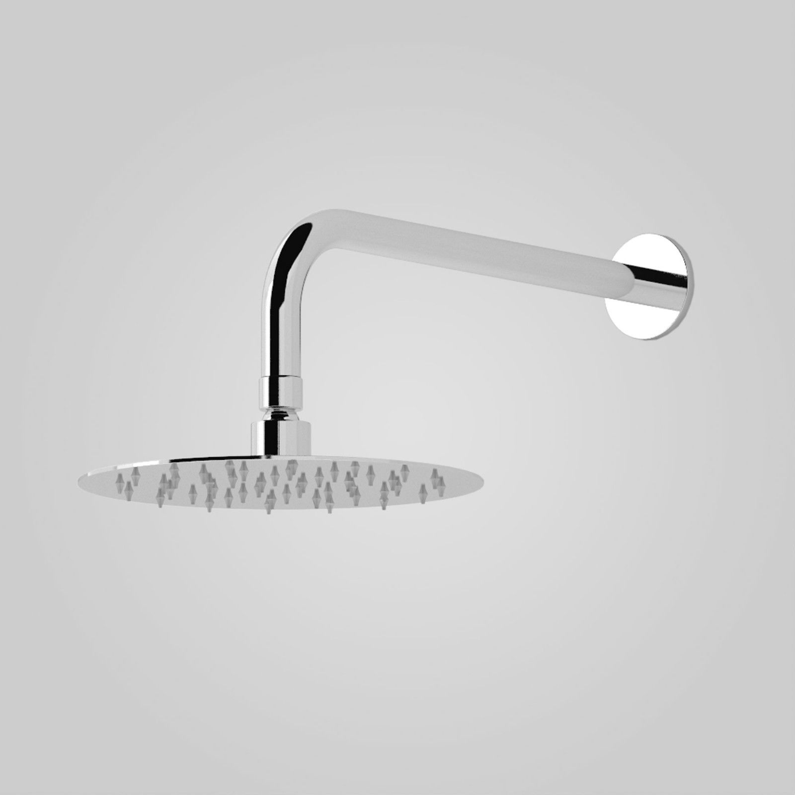 Lily 2 Dial 1 Way Round Concealed Thermostatic Mixer Valve & Thin 200mm Round Shower Head Chrome