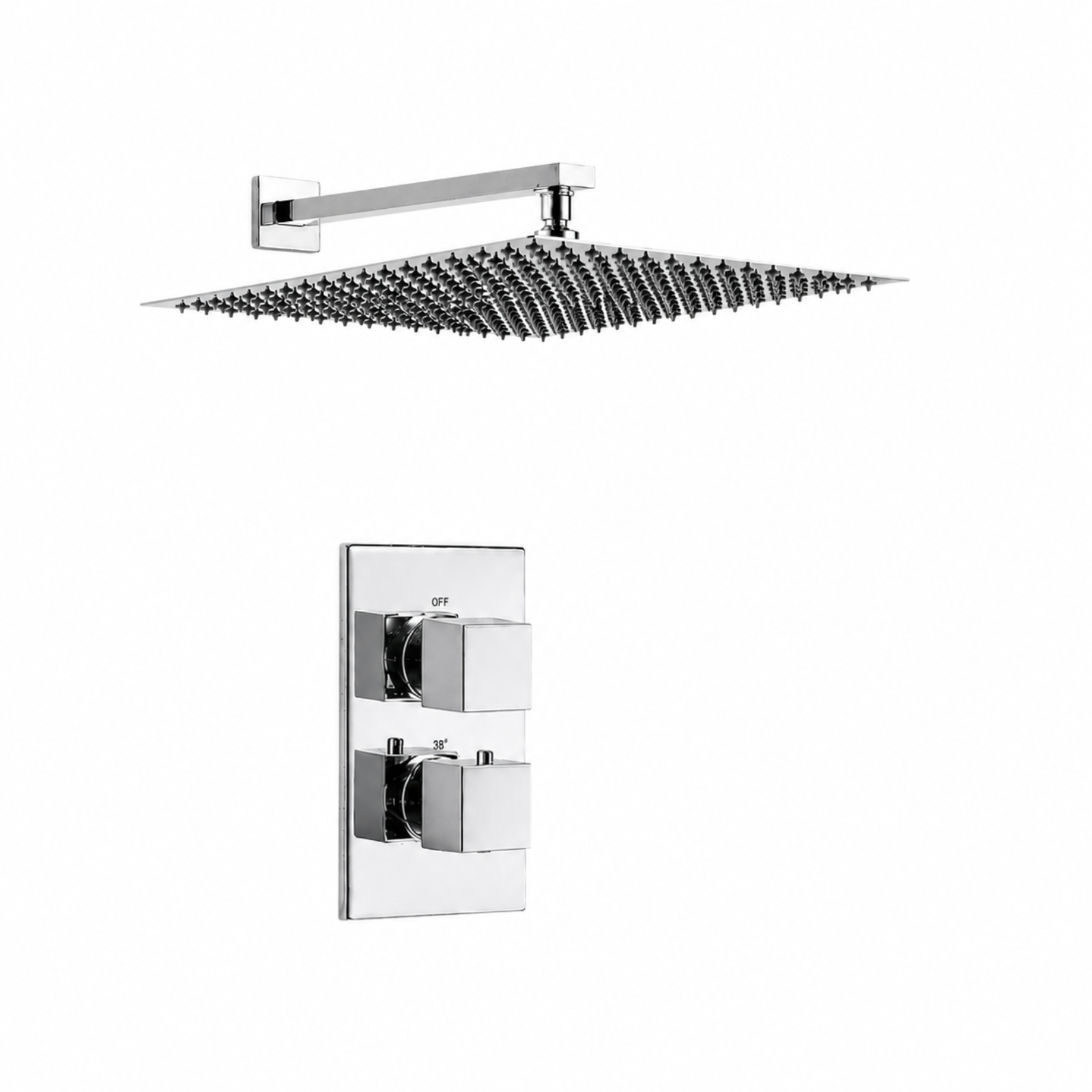 Moulin Thermostatic Wall Mounted Waterfall Shower with 400mm Shower Head