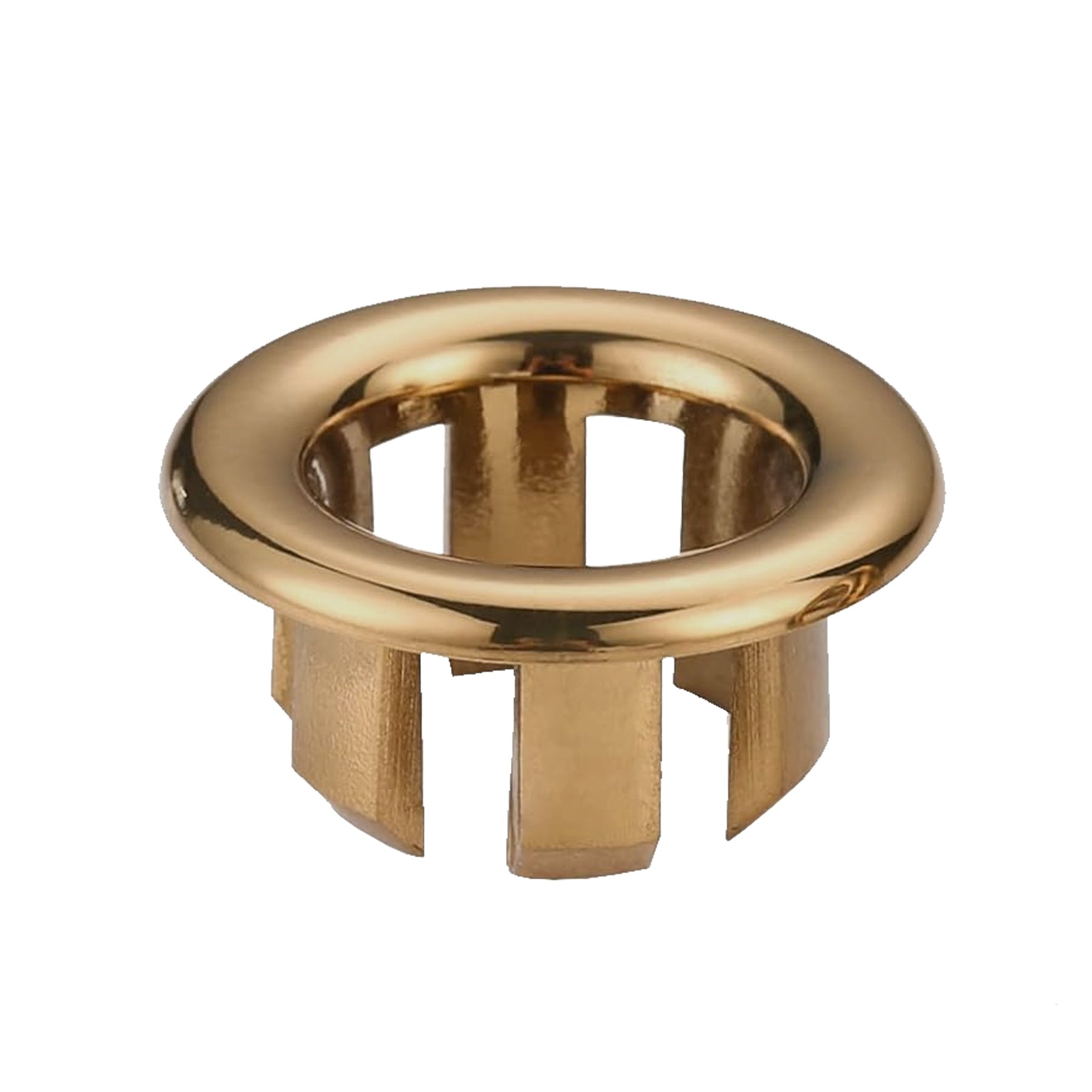 Brushed Brass Replacement Basin Sink Hole Overflow Cover