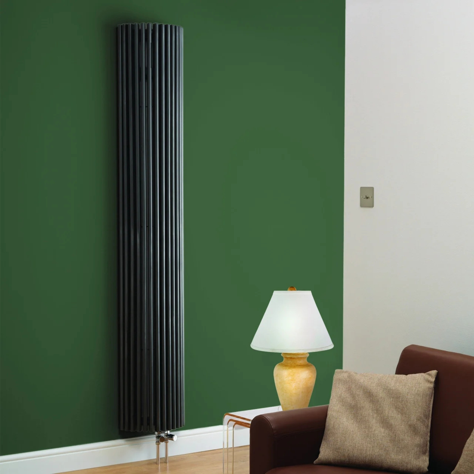 Kartell Cincinnati 2000mm H x 351mm W Anthracite  Vertical Designer Radiator - CVG
