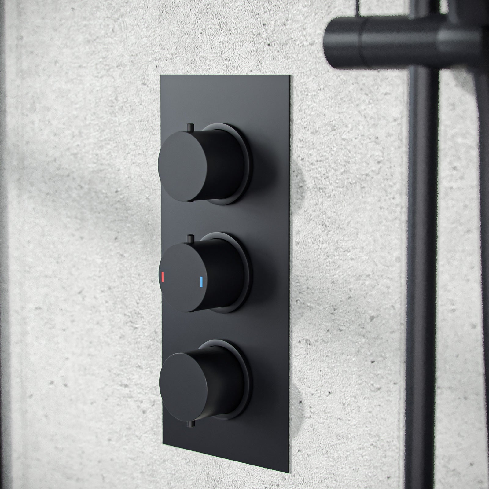 2-Way Matte Black Overhead Rainfall Shower and Handset Complete