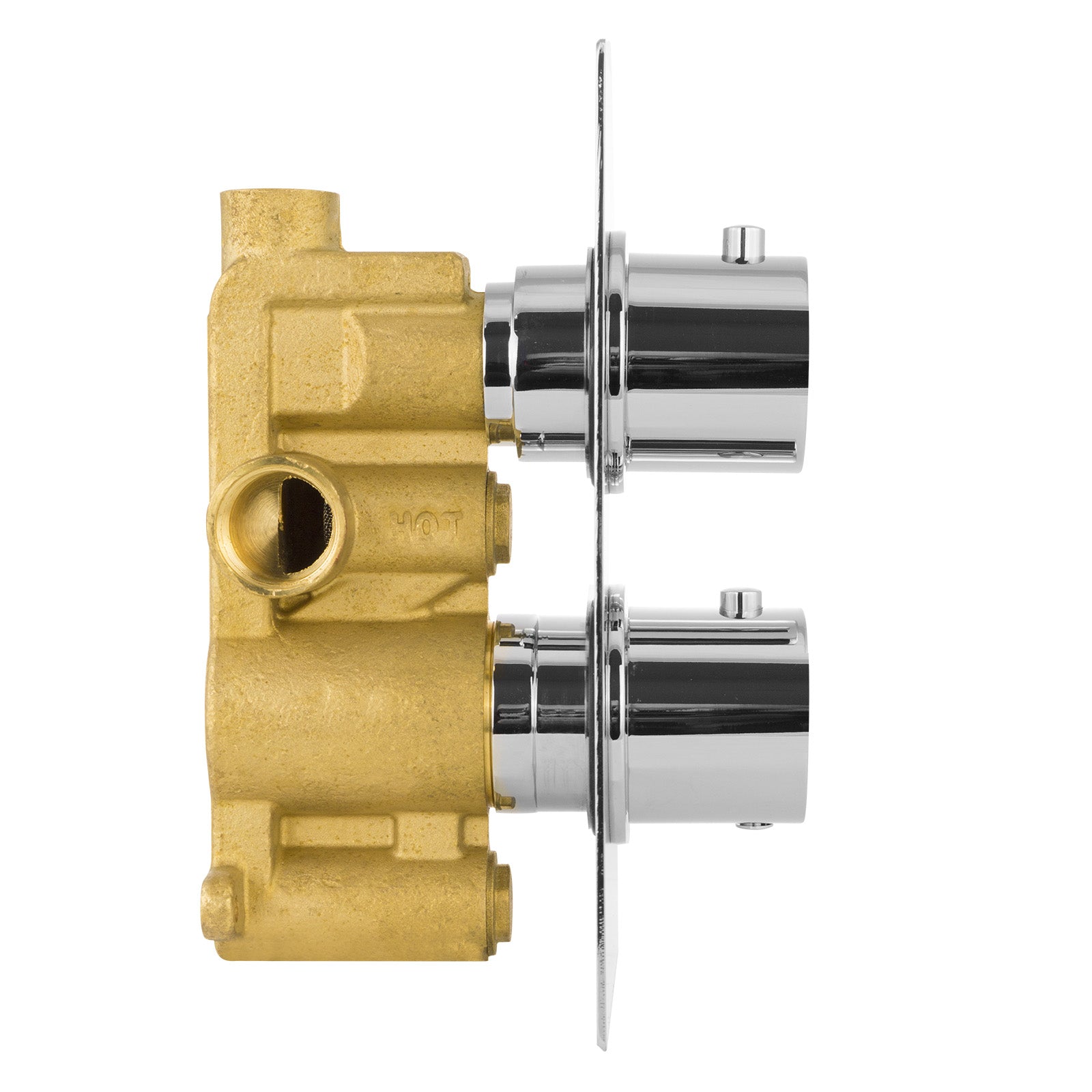 2 Dial 1 Round Outlet Concealed Thermostatic Shower