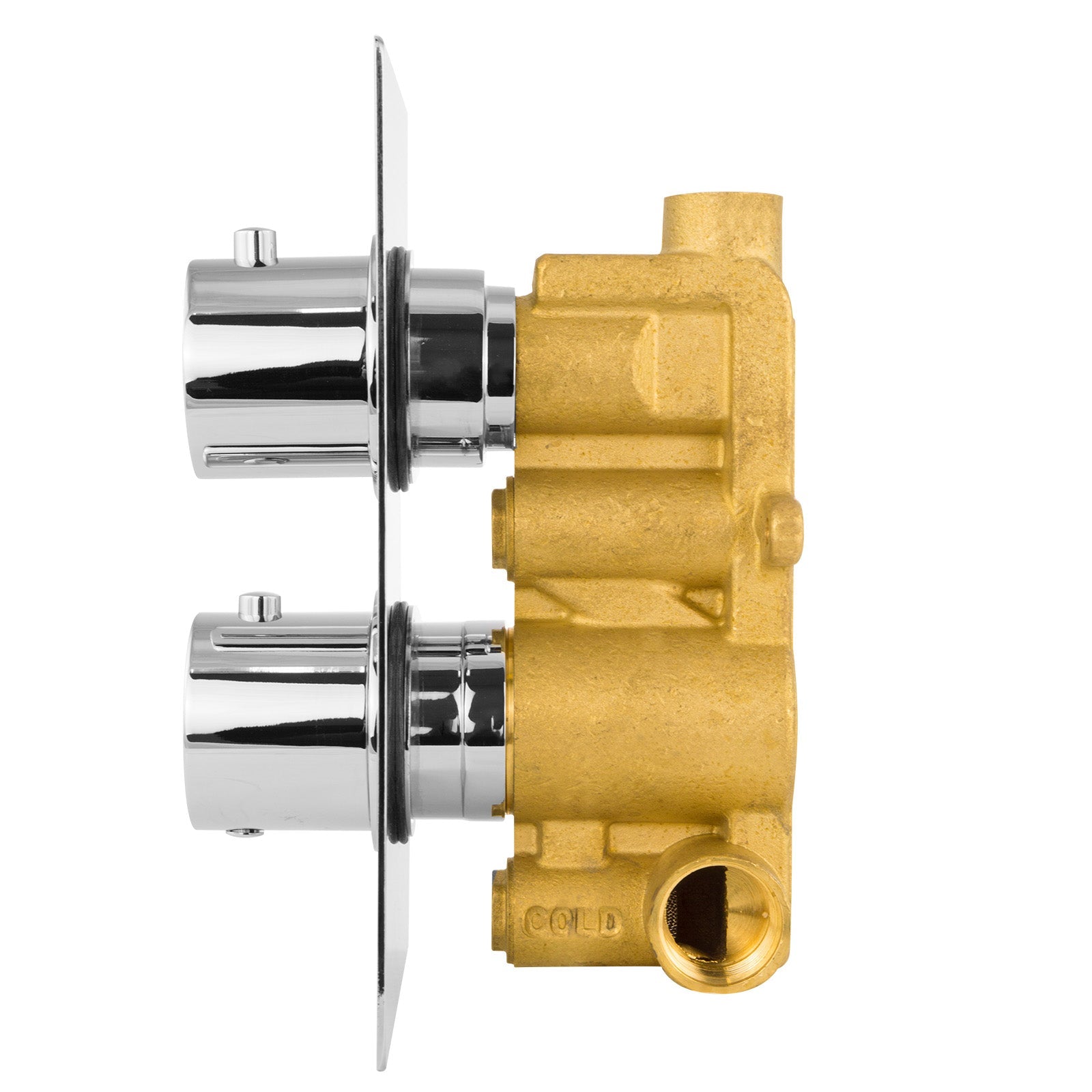 2 Dial 1 Round Outlet Concealed Thermostatic Shower