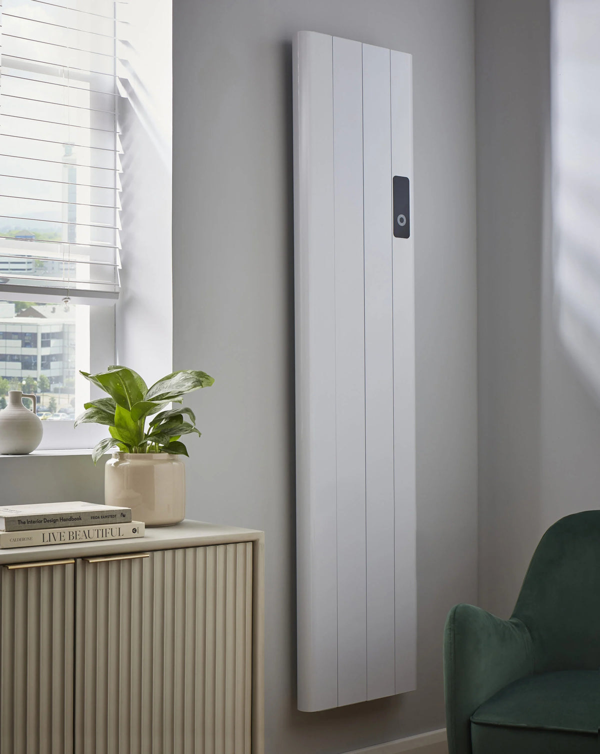 Kartell Capri 1600 x 544mm White Wall Mounted Electric Panel Heater - CAP1600-544W