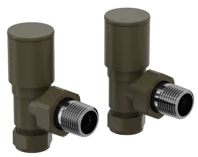 Kartell Angled 15mm Bronze Radiator Valve (Pair) - BRONZE-ANG