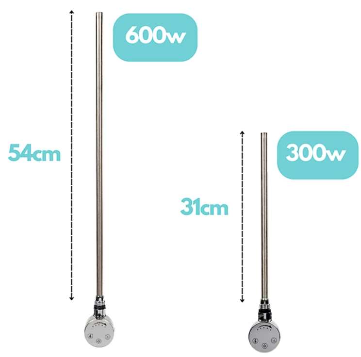Kartell 300 Watt Dual Fuel Thermostatic Heating Element Kit Chrome - TE300C
