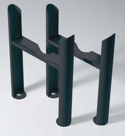 Kartell Laser Klassic Anthracite Floor Mounted Insertable Feet 120mm (Pair) - AT4F-N