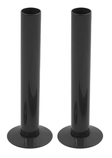 Kartell 15mm 180mm Anthracite Wall Mounted Radiator Pipe and Rosettes (Pair) - AN-PIPE01