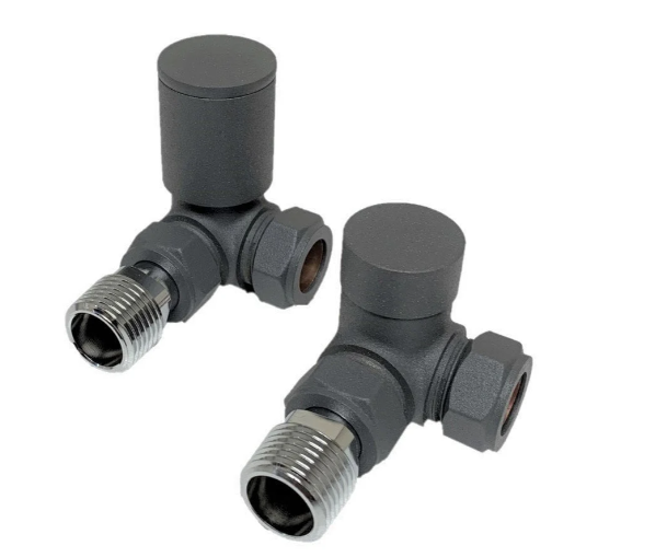 Kartell Corner Valve 15mm Anthracite Radiator Valve - CRNV-ANTH