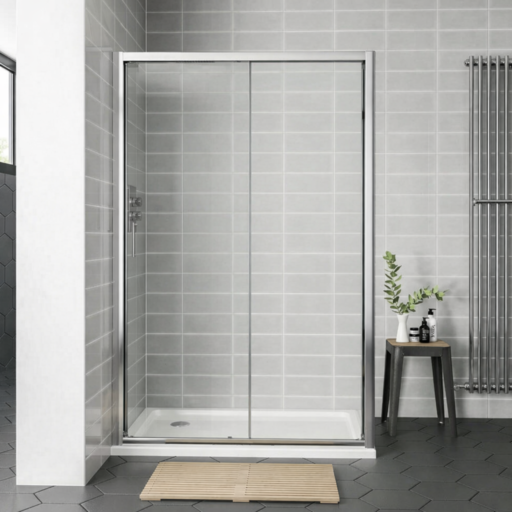 Magna 1100 x 800mm Shower Enclosure Sliding Door - Chrome Profile