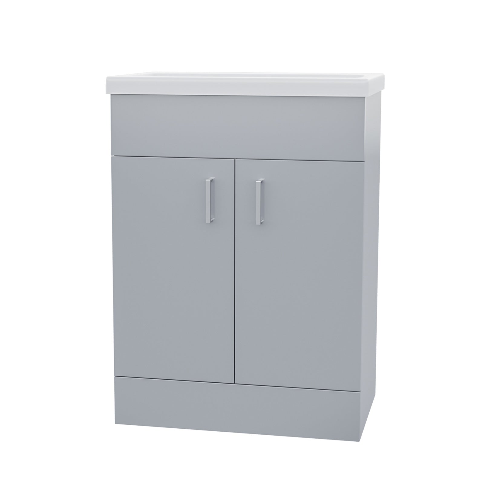 Nanuya Light Grey 600mm Basin Floor Standing Vanity Unit