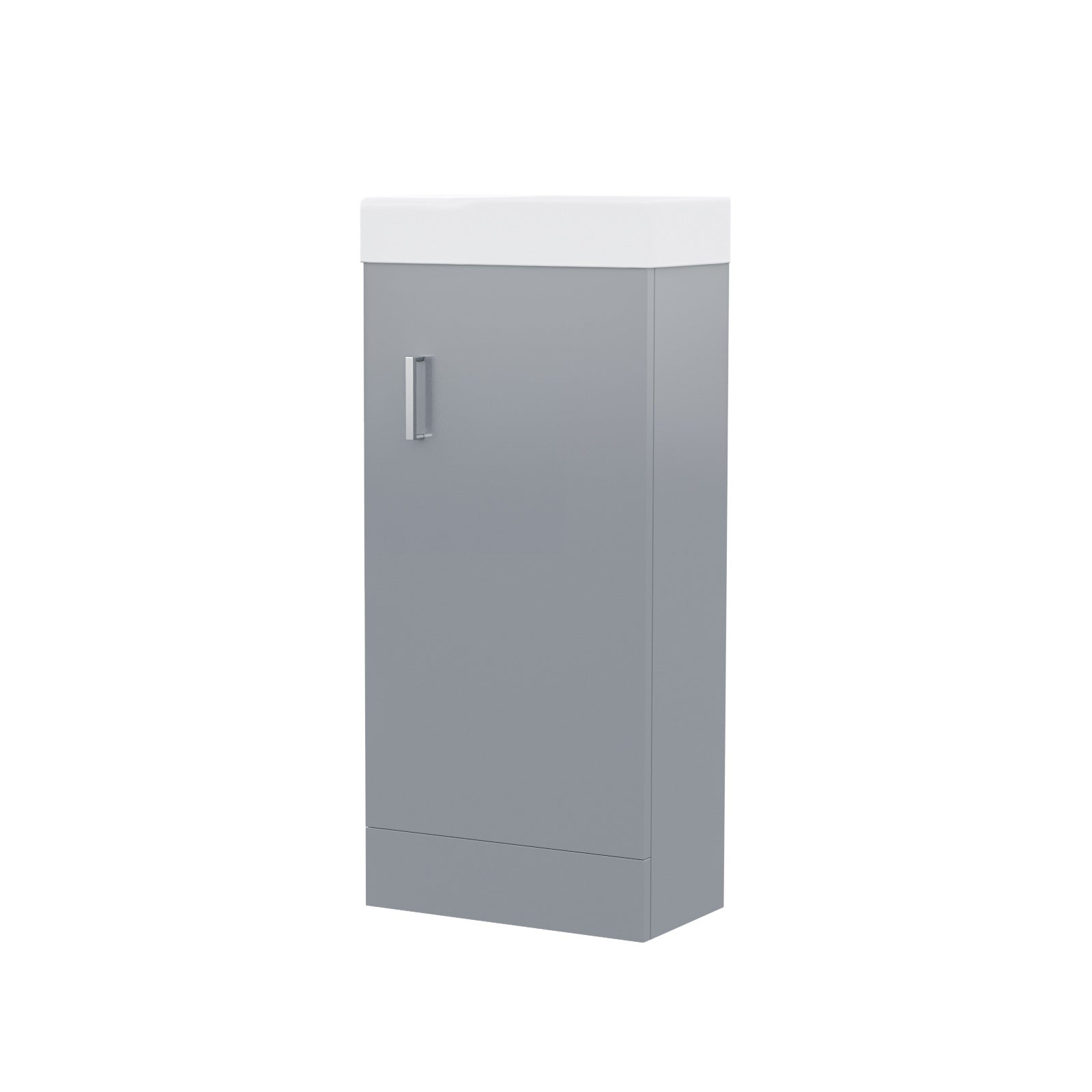 Nanuya 400mm Freestanding Cloakroom MDF Vanity & Ceramic Basin Unit Grey