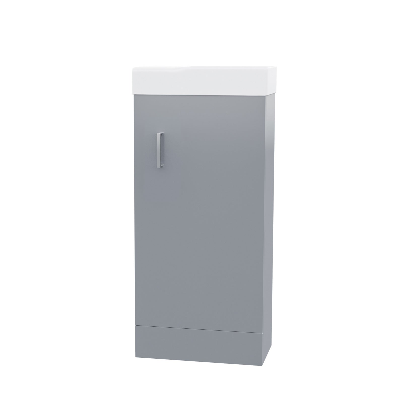 Nanuya 400mm Freestanding Cloakroom MDF Vanity & Ceramic Basin Unit Grey