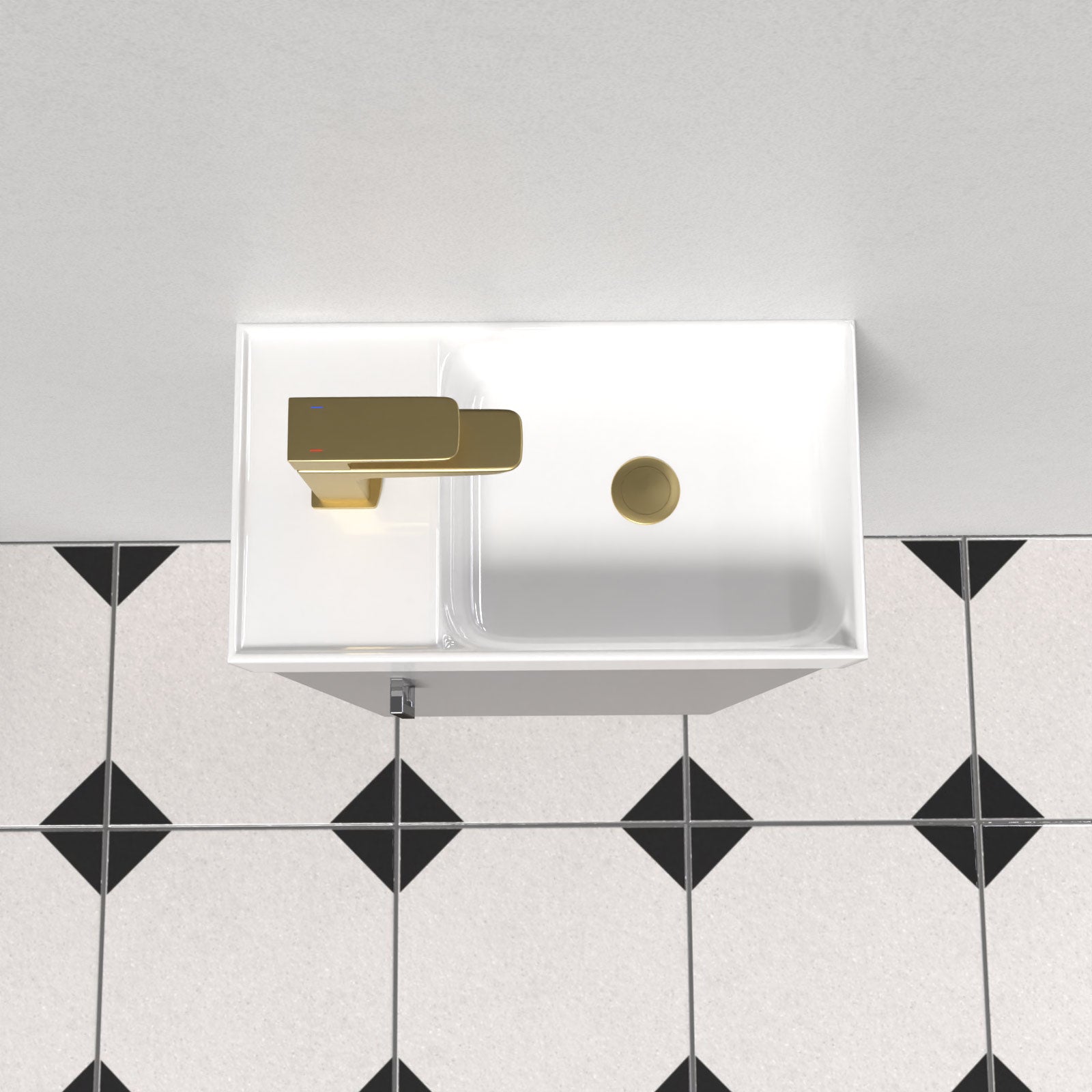Nanuya Grey Floorstanding 400mm Vanity Unit & Square Basin Mixer Tap