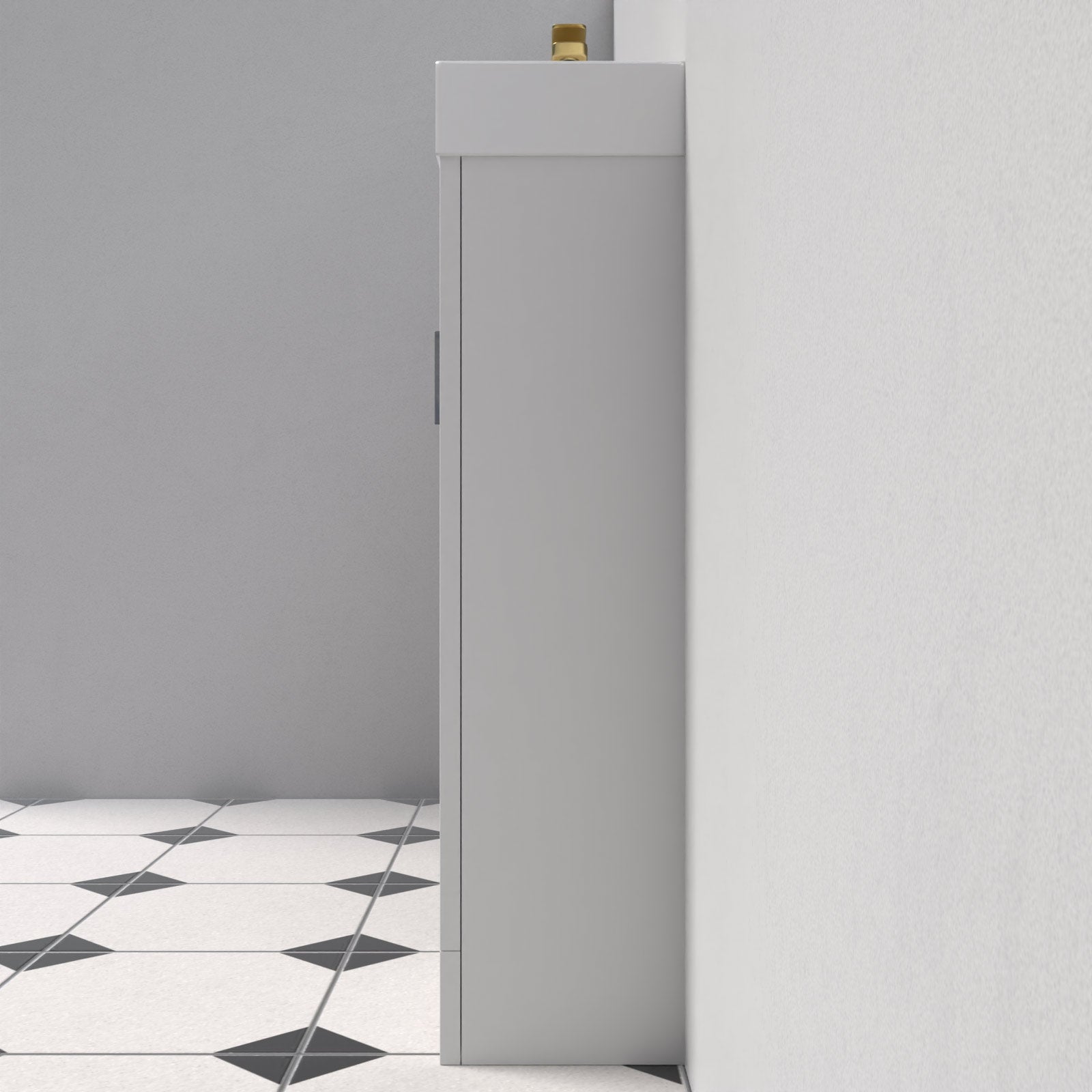 Nanuya Small Storage 400 mm Cloakroom Basin Sink Vanity Unit Bathroom Cabinet